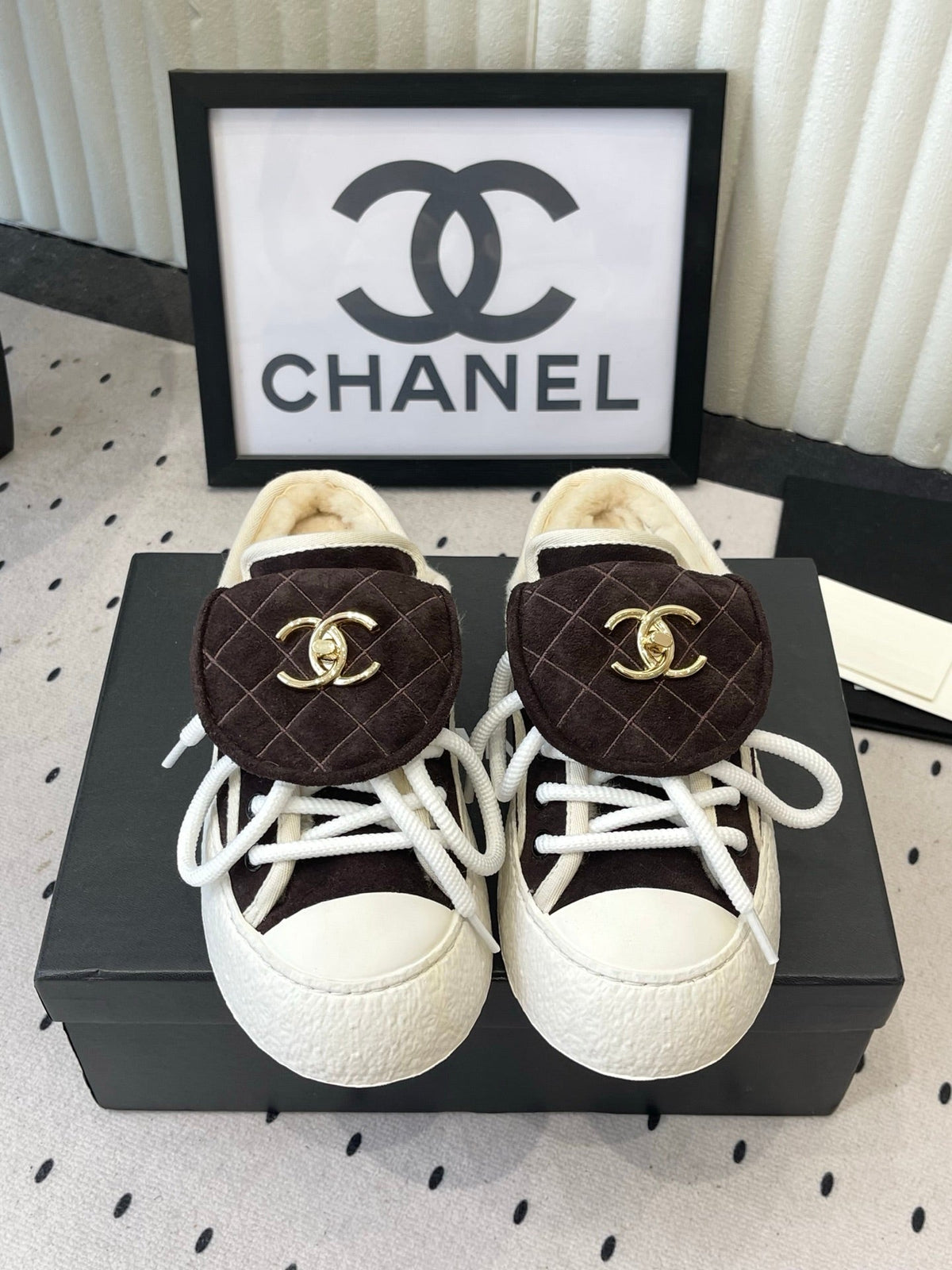 Chanel 2026 Mule Suede Wool 190036