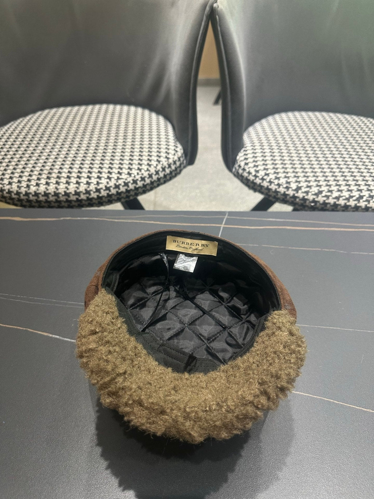 Burberry 2026 Newsboy Cap Hat Suede 550266