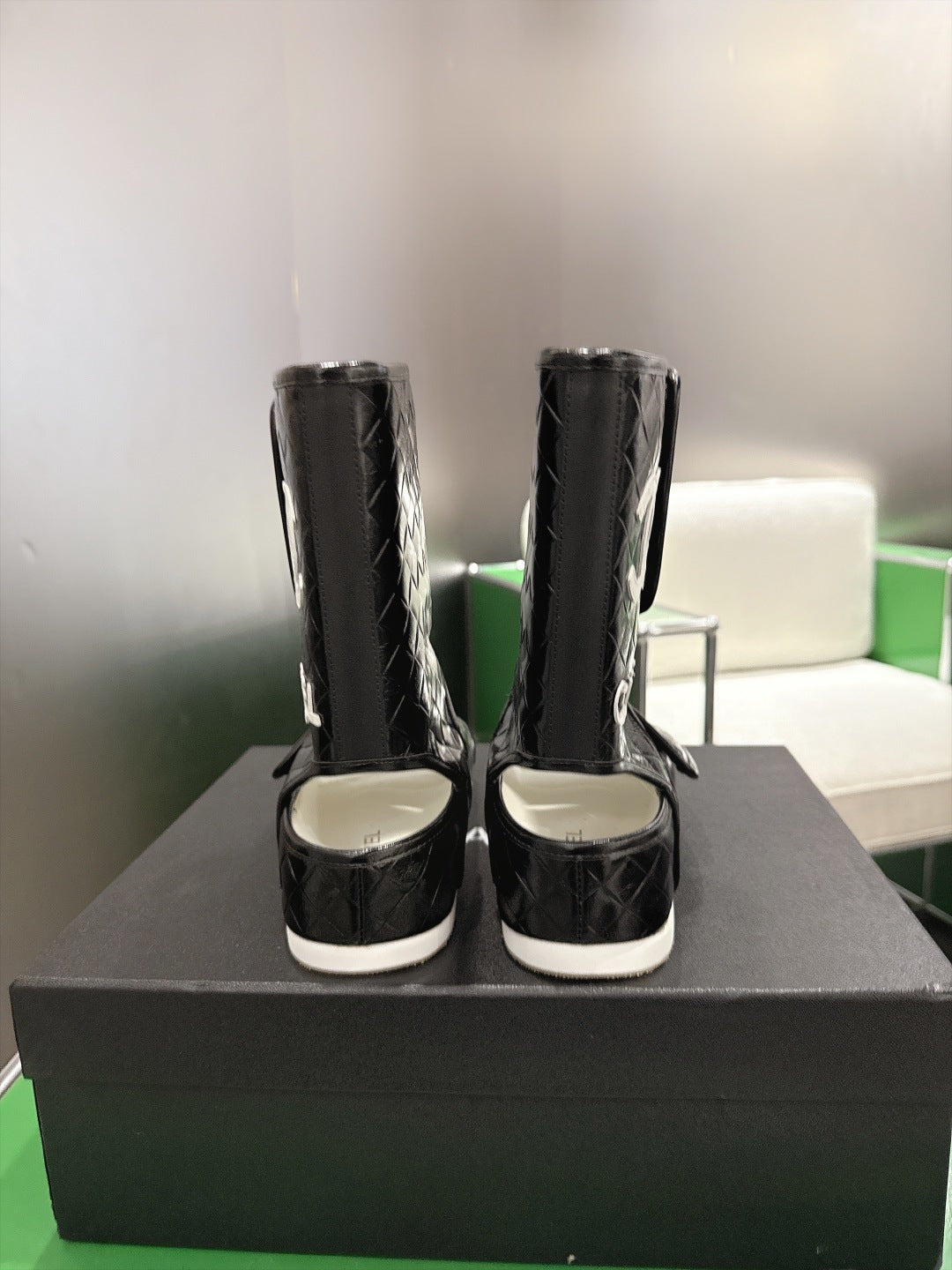 Chanel 2026 Open-Toe Ankle Boots Leather 192883