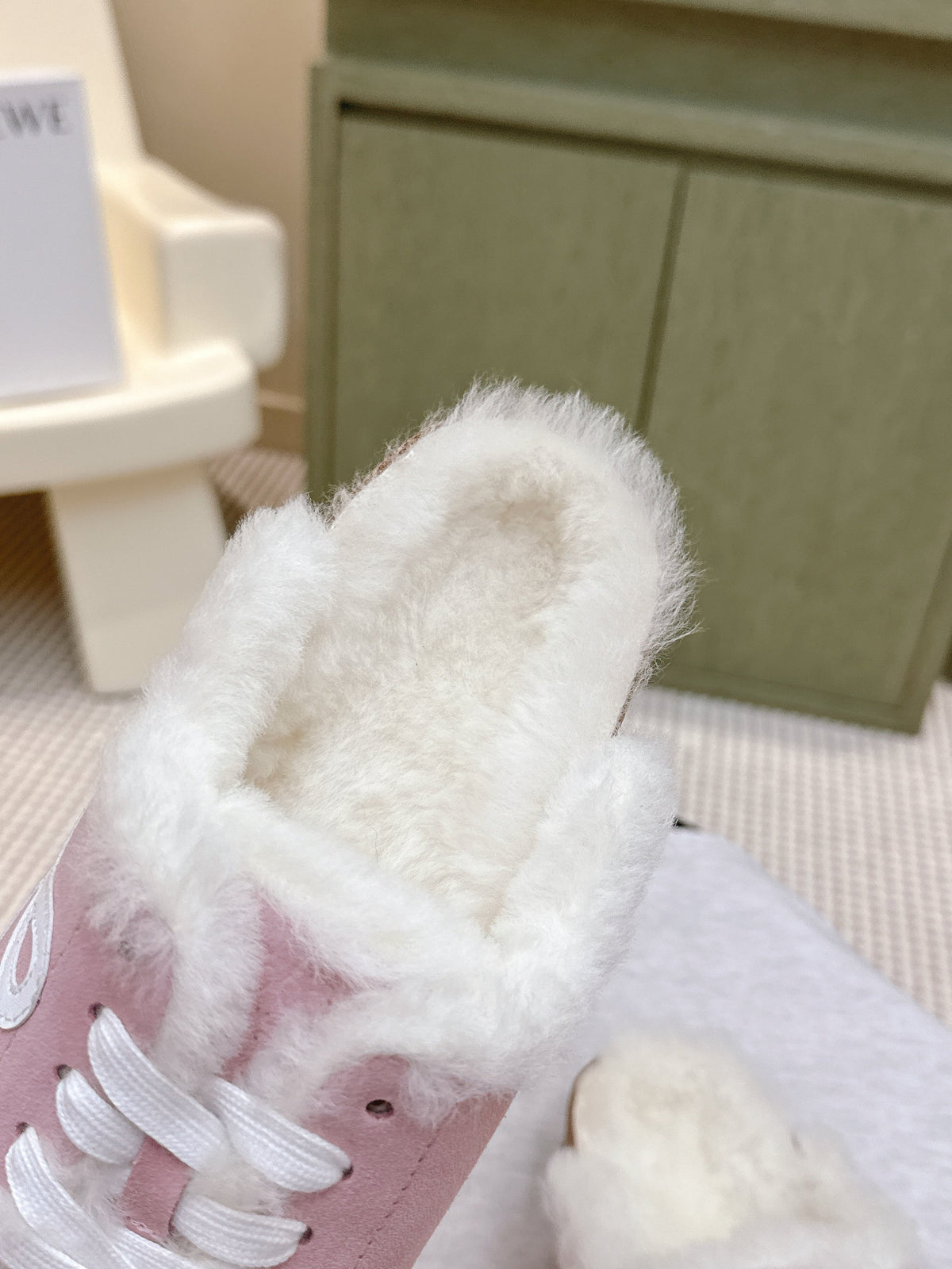 Loewe 2026 Birkenstock Furry Mule Suede 654285