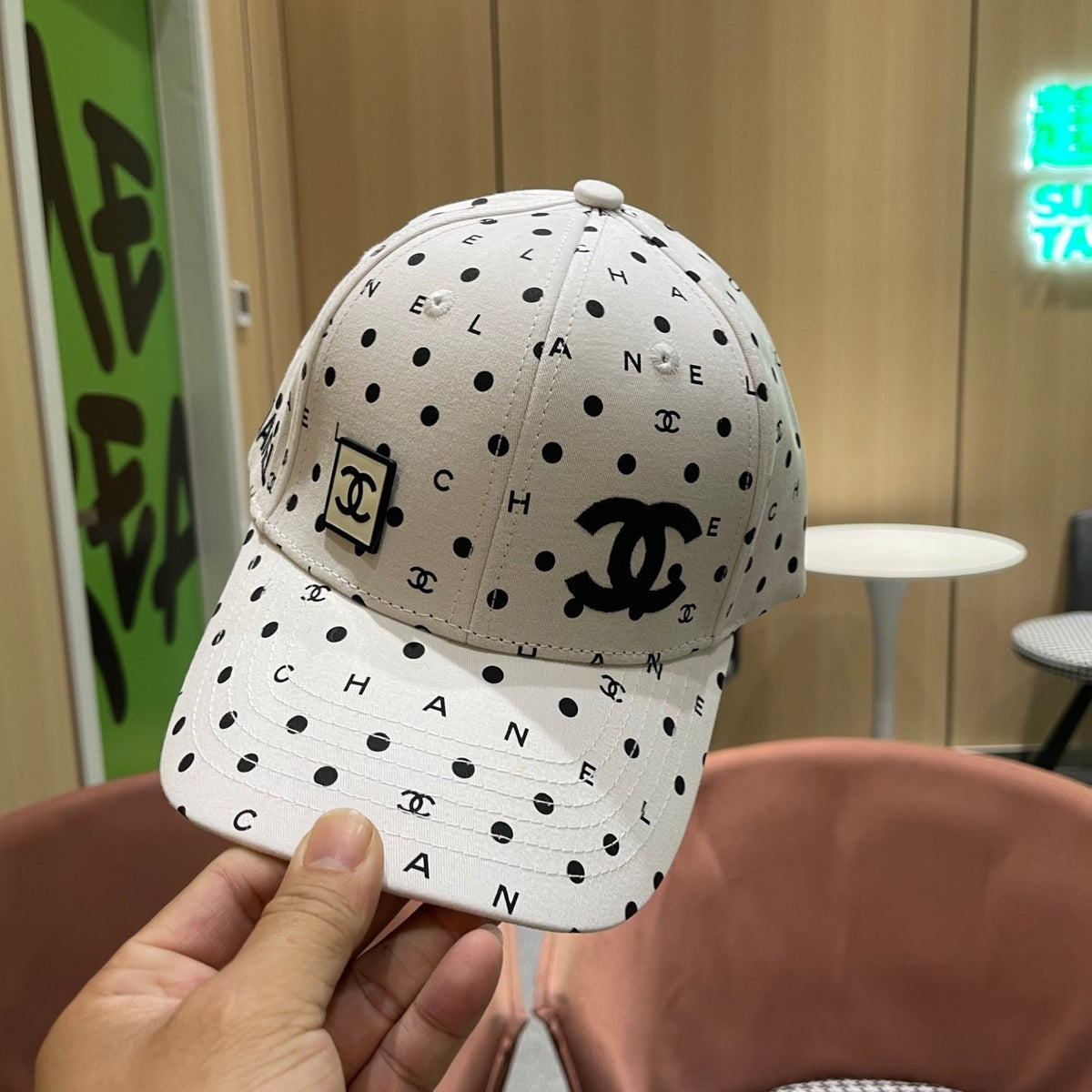 Chanel 2026 Polka Dot Baseball Cap 566030