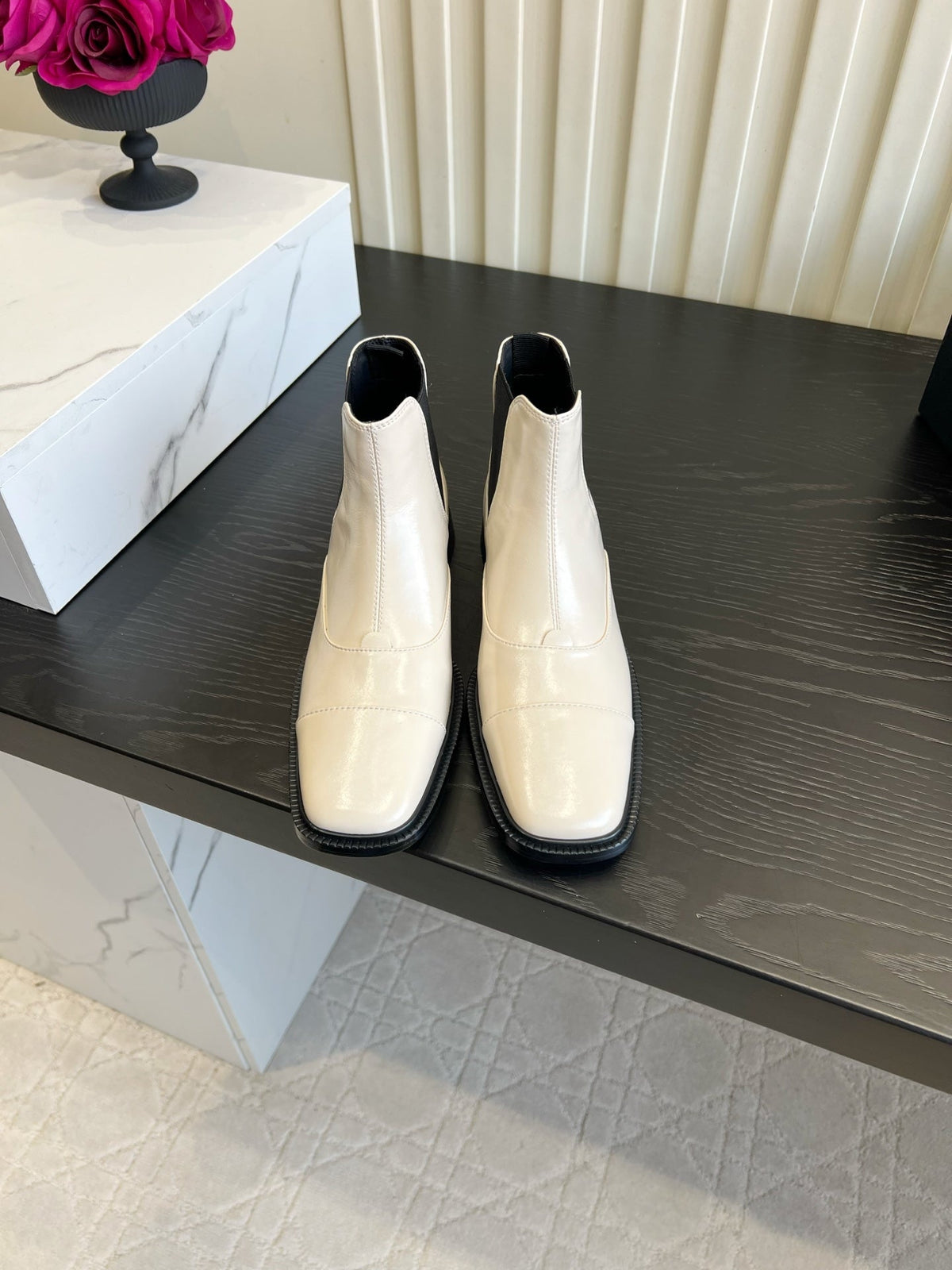 Chanel 2026 Square Toe Chelsea Boots Leather 197878
