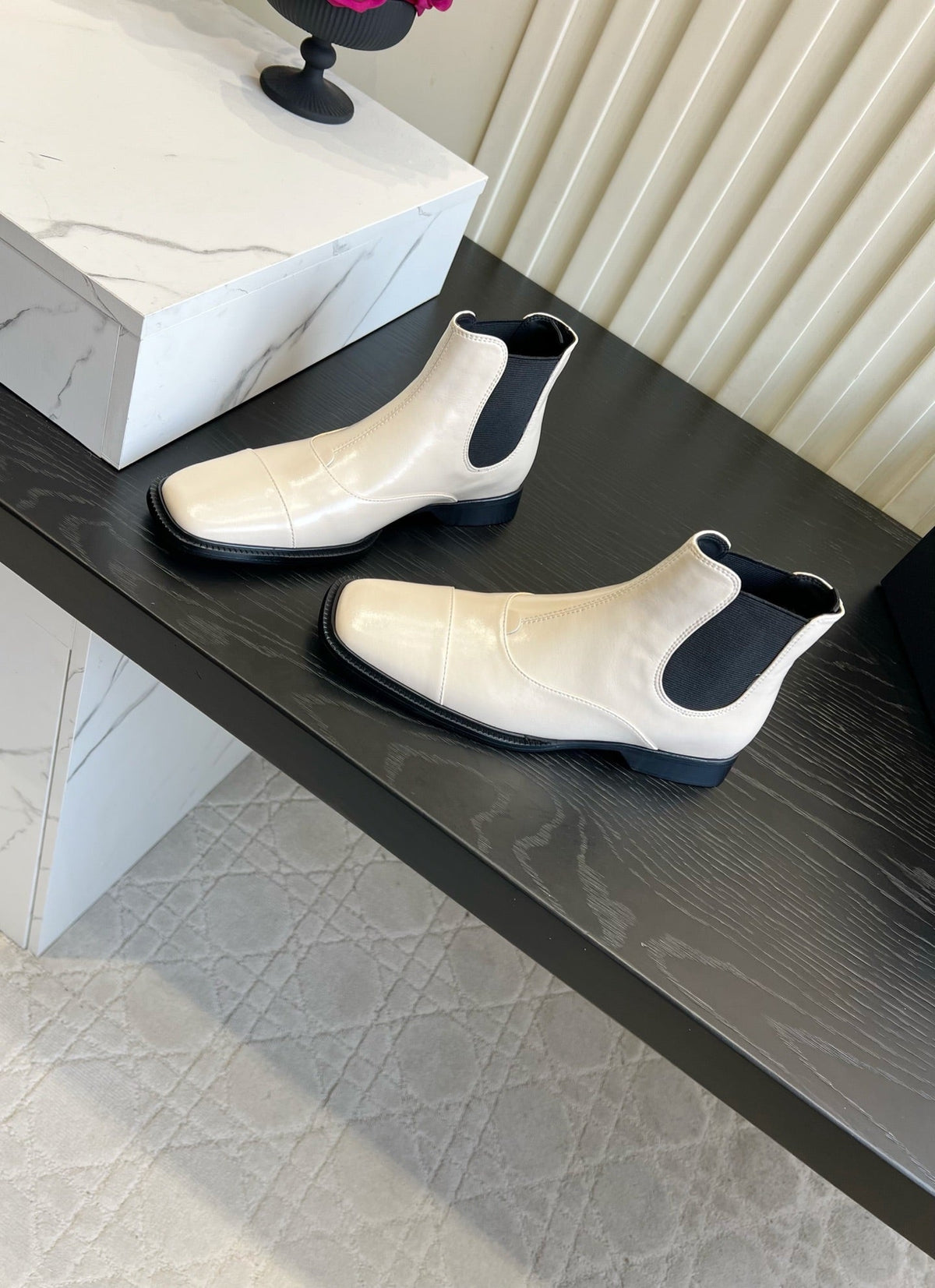 Chanel 2026 Square Toe Chelsea Boots Leather 197878