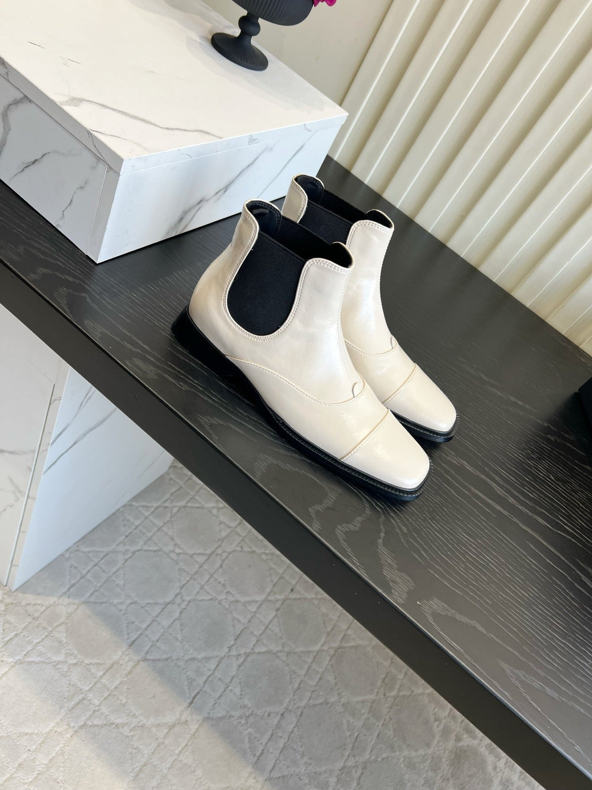 Chanel 2026 Square Toe Chelsea Boots Leather 197878