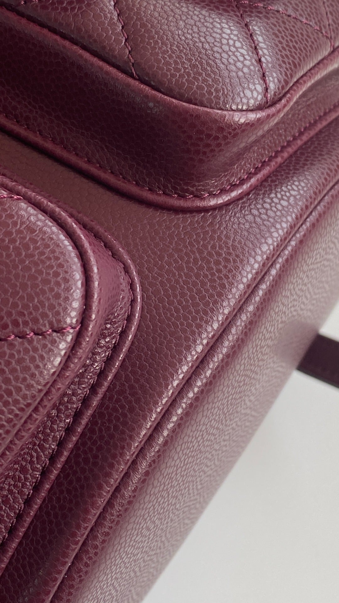 Chanel 25 Backpack Wine Red Grain Embossed Calfskin