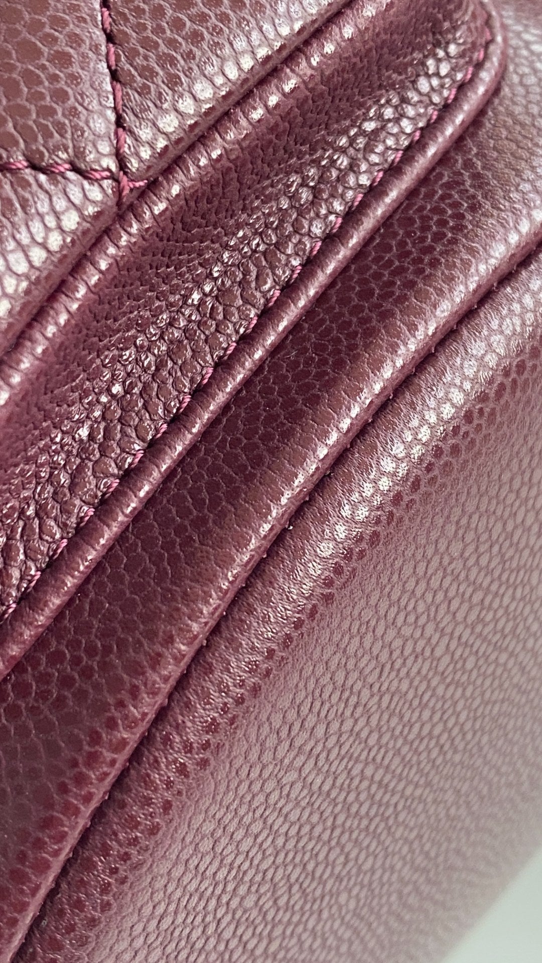 Chanel 25 Backpack Wine Red Grain Embossed Calfskin