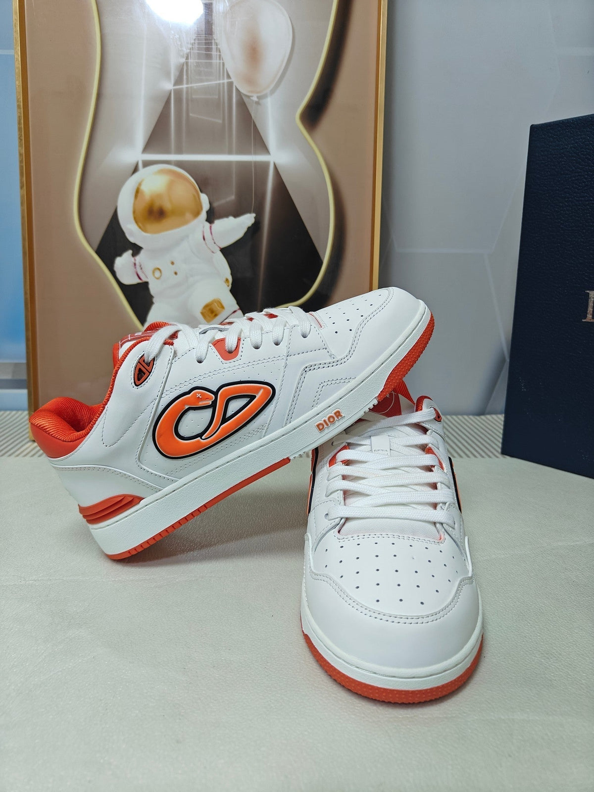 CD 26s Low Top Sneaker White Orange Calfskin 731952