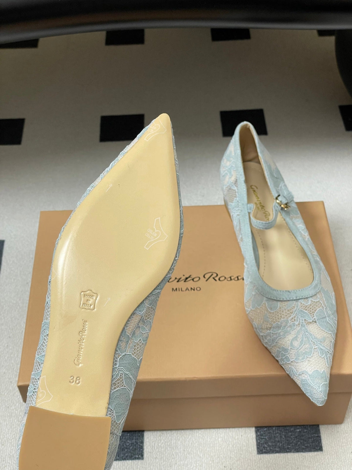 GR 26s Mary Jane Light Blue Lace 164796