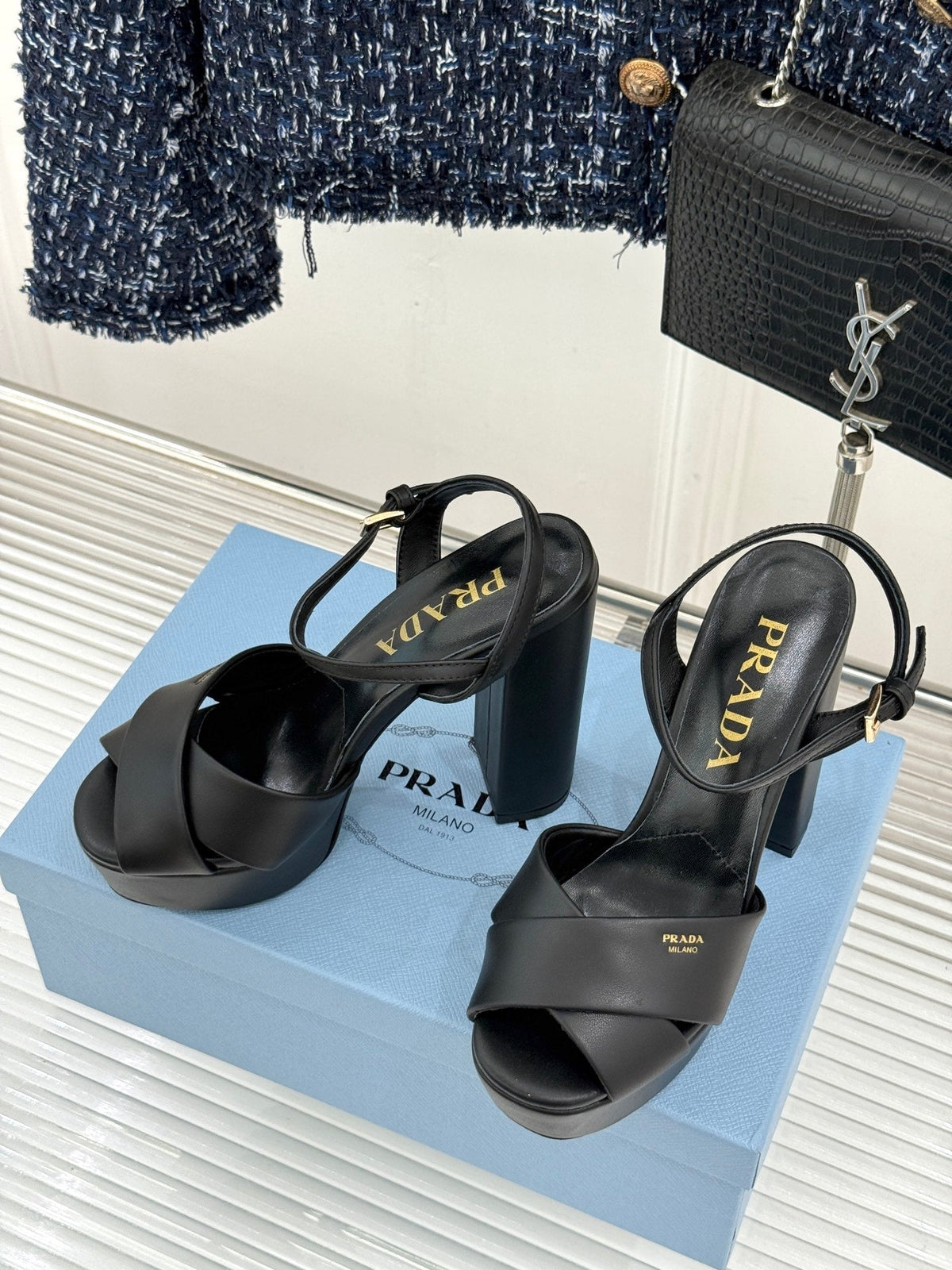 Prada 2026 Ballet Flat Suede Leather Wool 166108
