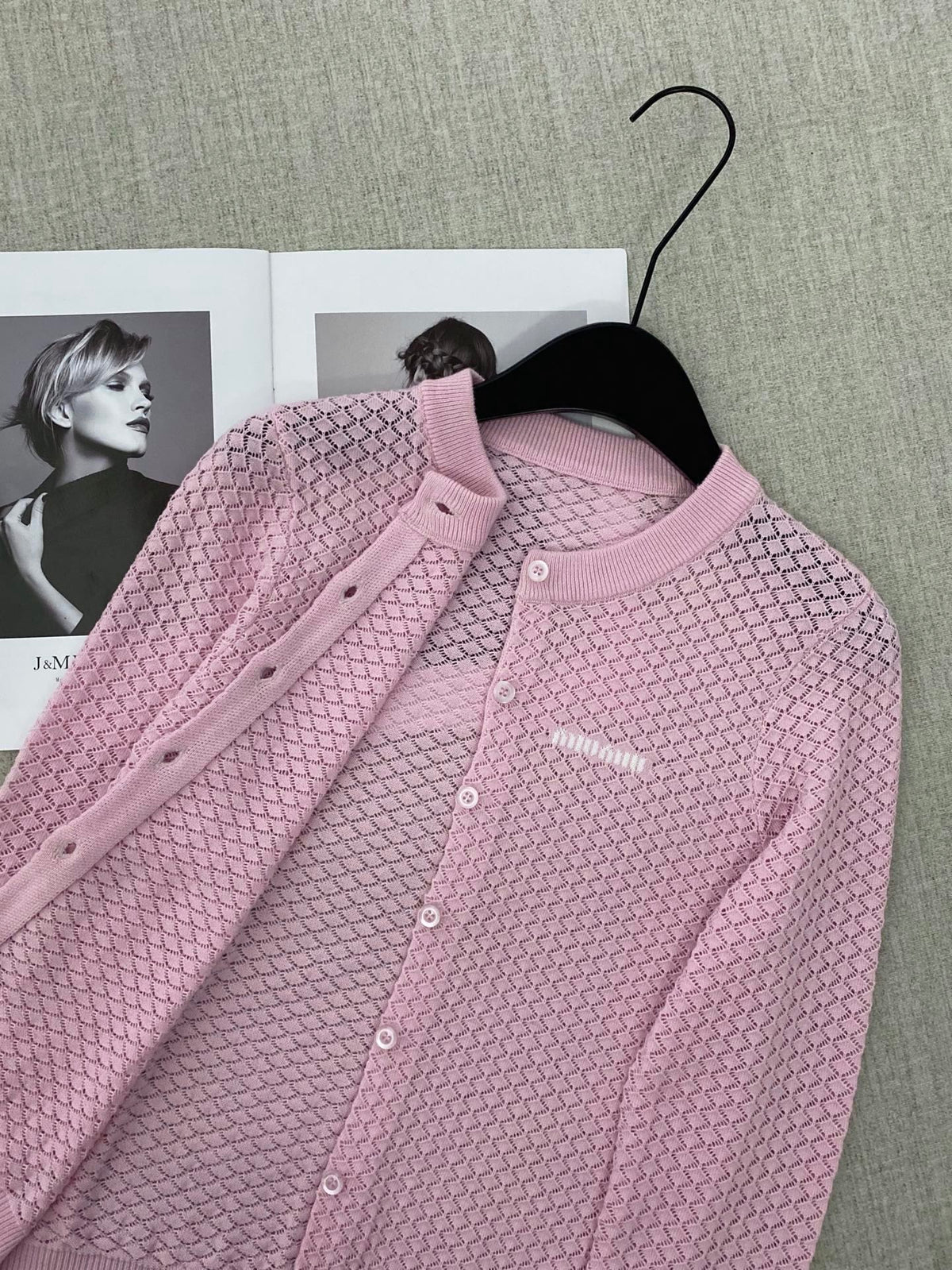 Miumiu 2026 Crew-Neck Cardigan Wool 433379