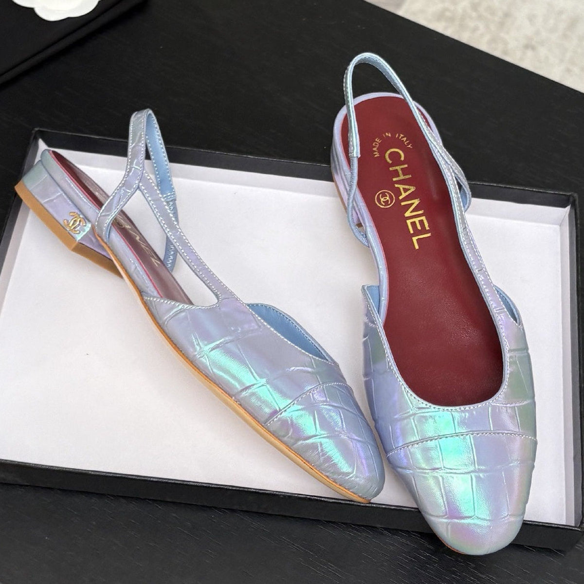 Chanel 2026 Two-Tone Slingback 2.0cm Cowhide 168114