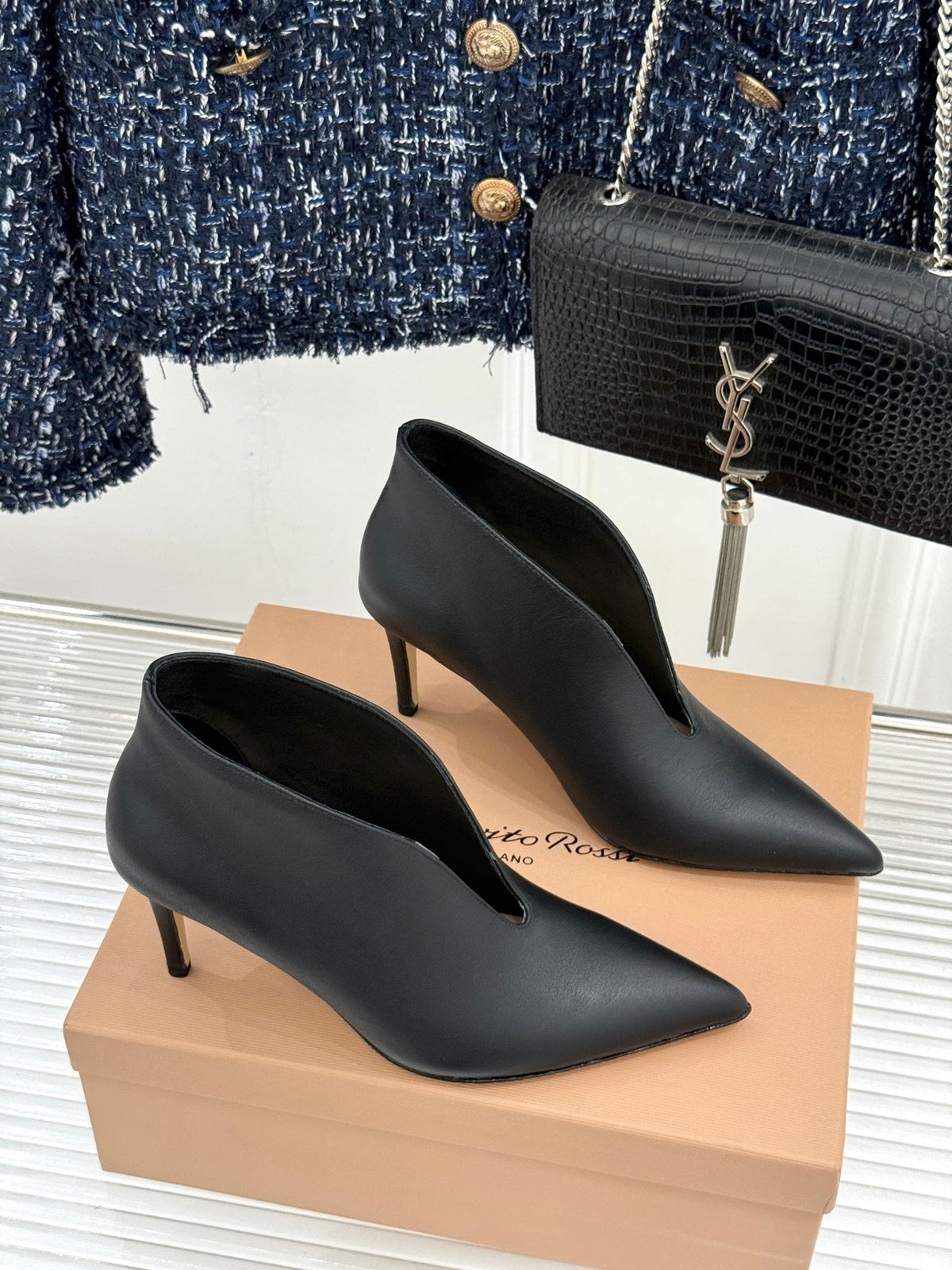 GR 26s Vania Pumps 9cm Black Leather 175086