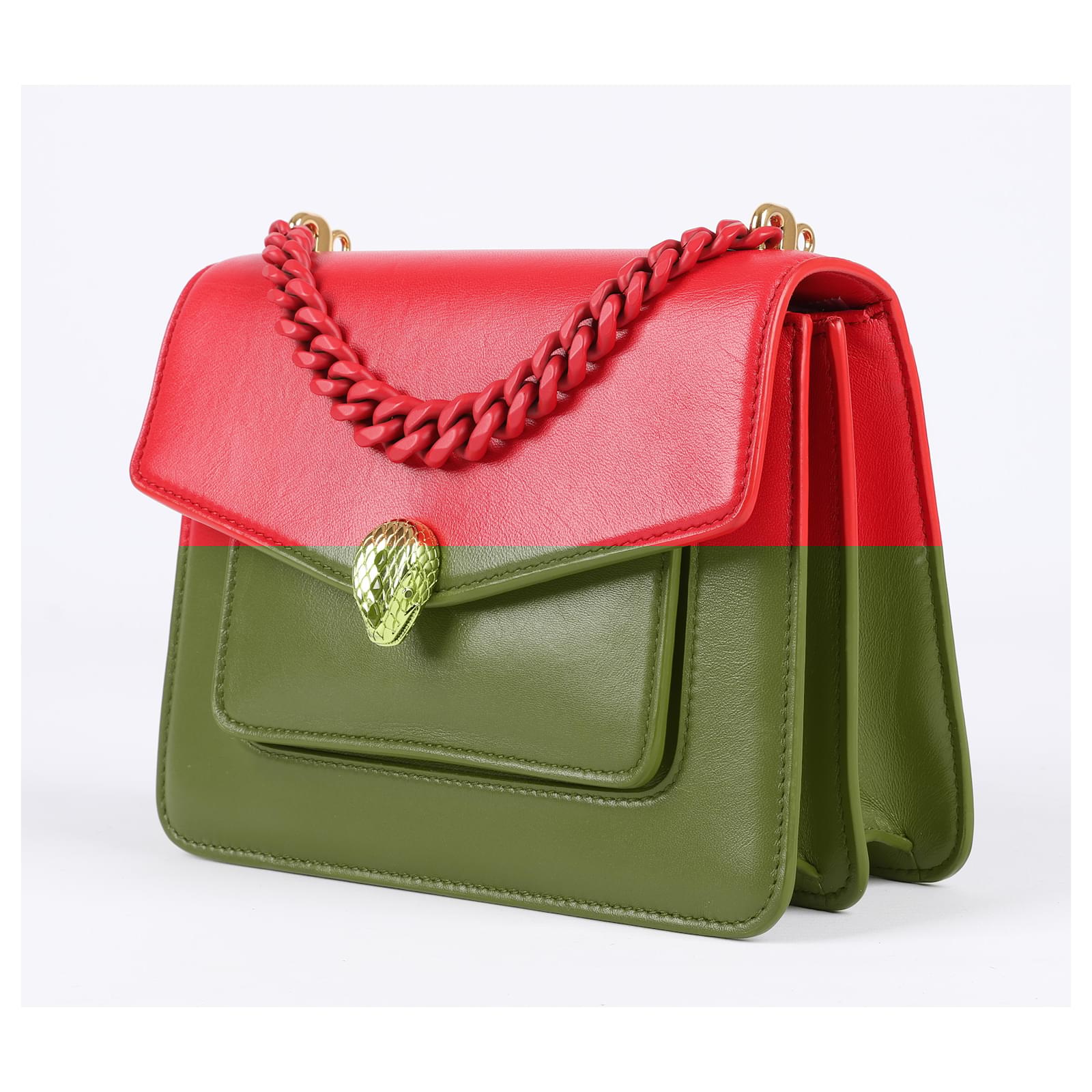 BVL Serpenti Forever Crossbody Bag 20cm Red Cowhide GHW 188659