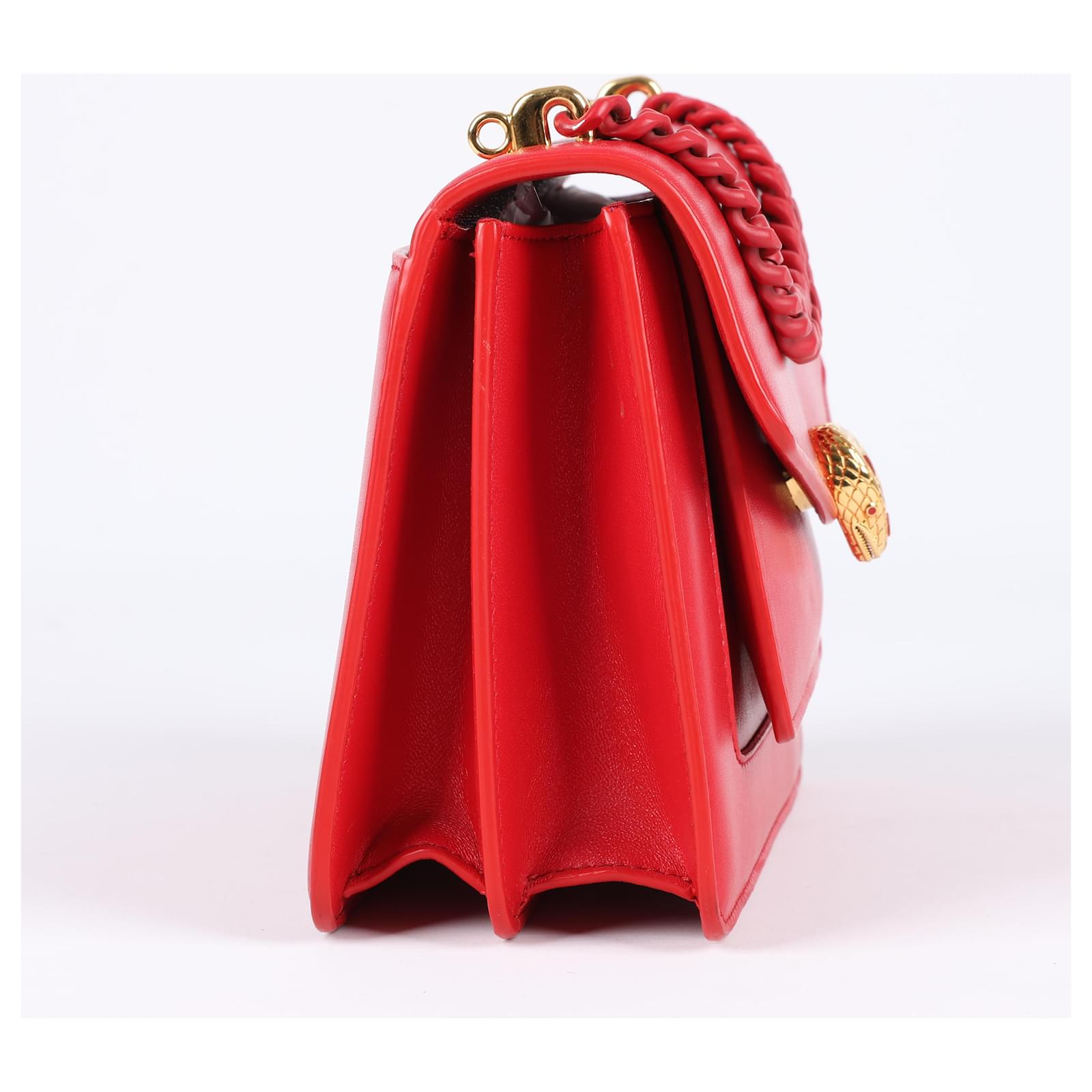 BVL Serpenti Forever Crossbody Bag 20cm Red Cowhide GHW 188659