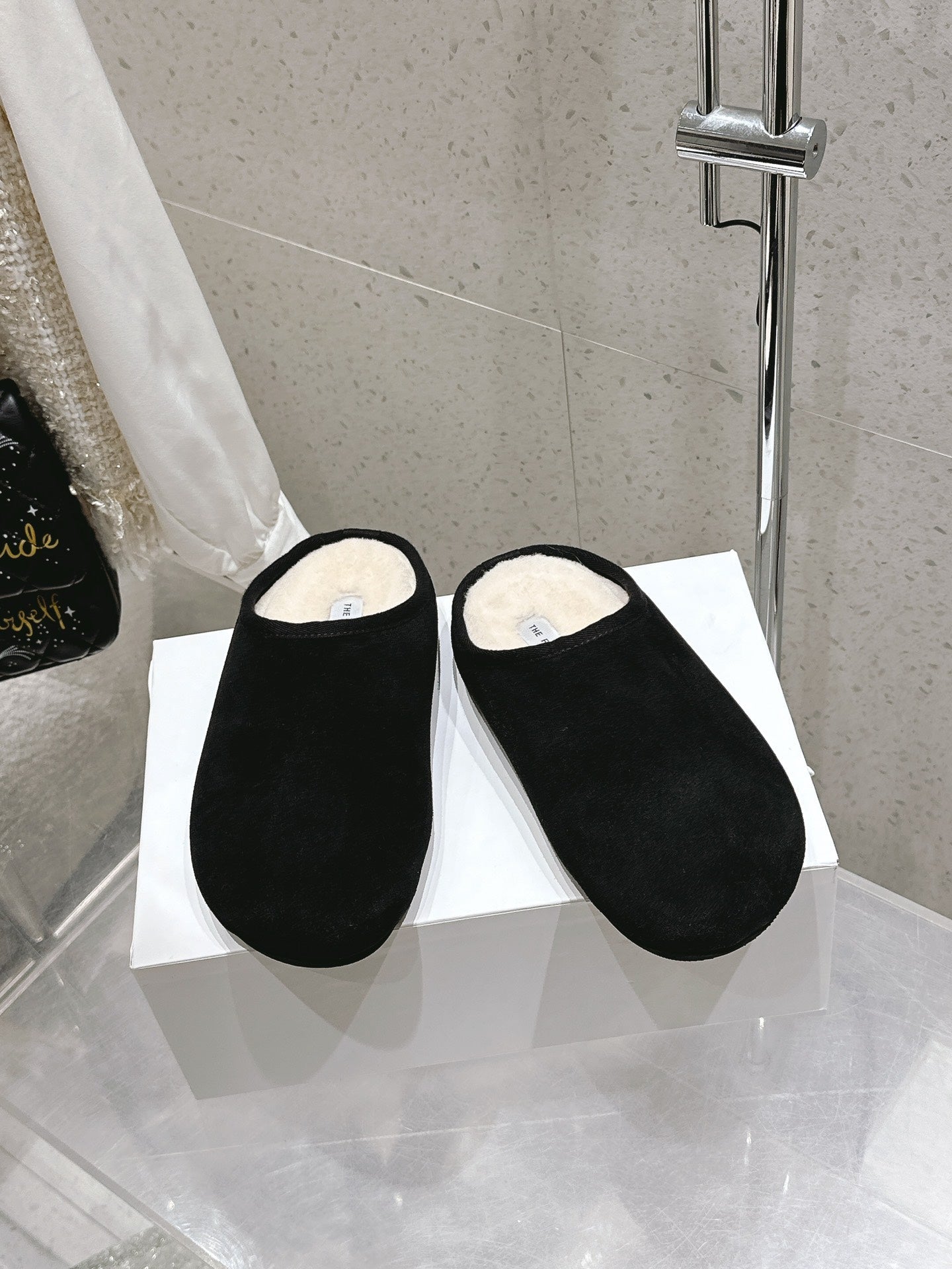 The Row Sandal Black Suede 334158