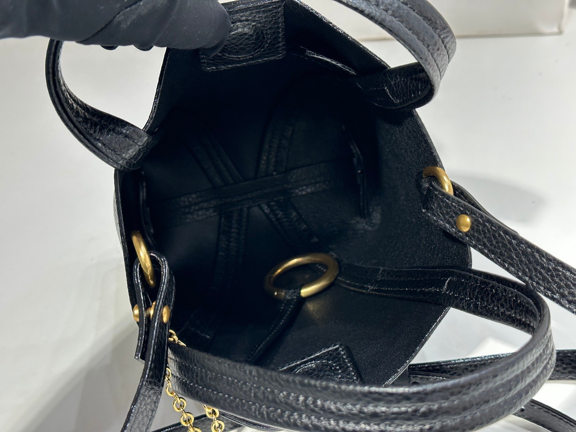 Chloe Spin Tote Bag Small 18cm Black Calfskin 272275