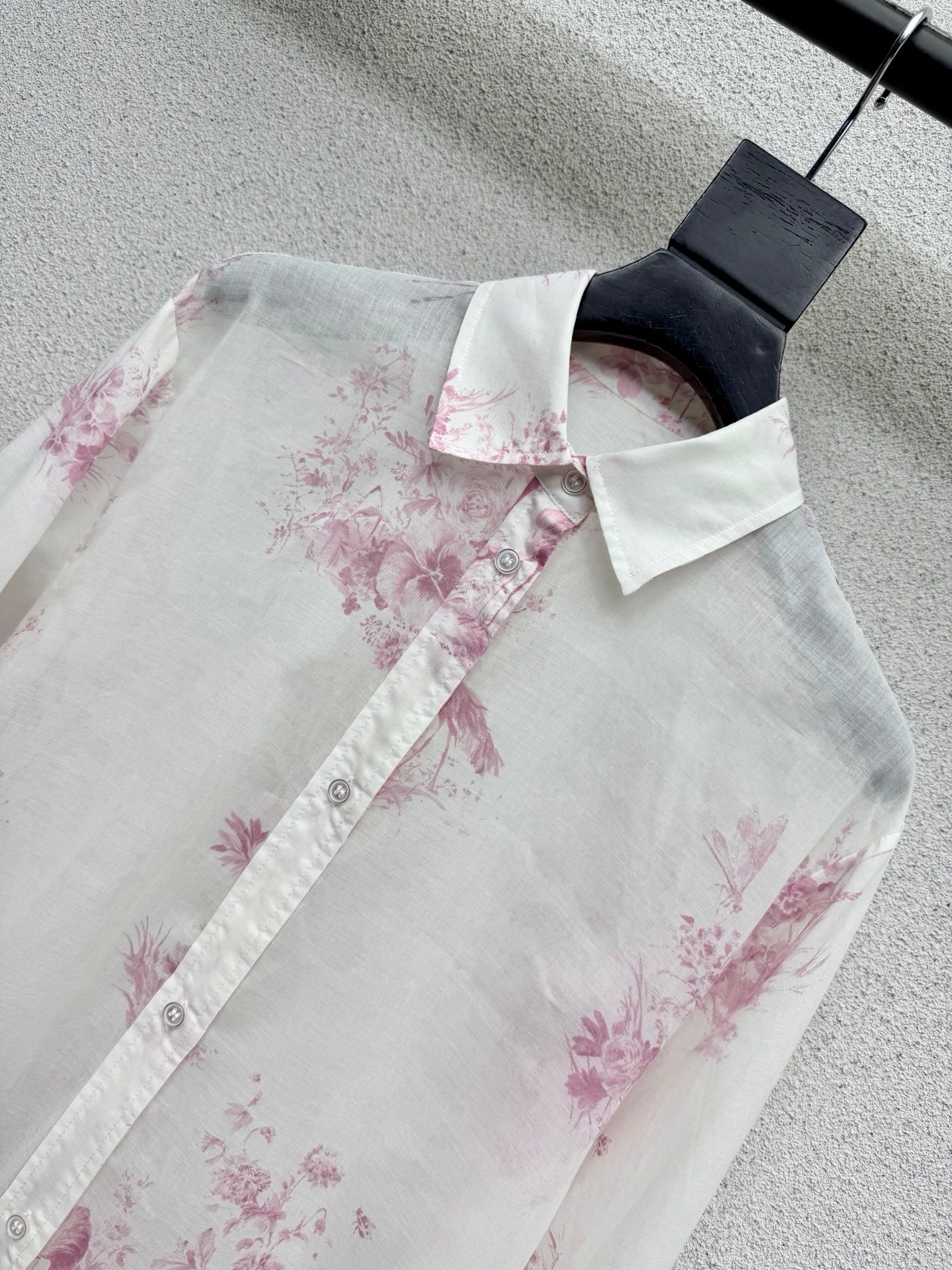 CD Pink Printed Shirt in Cotton 376600
