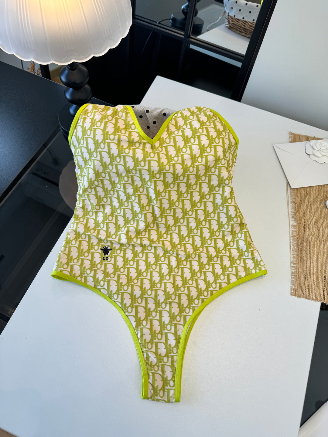 CD Swimsuit Green in Nylon 241780