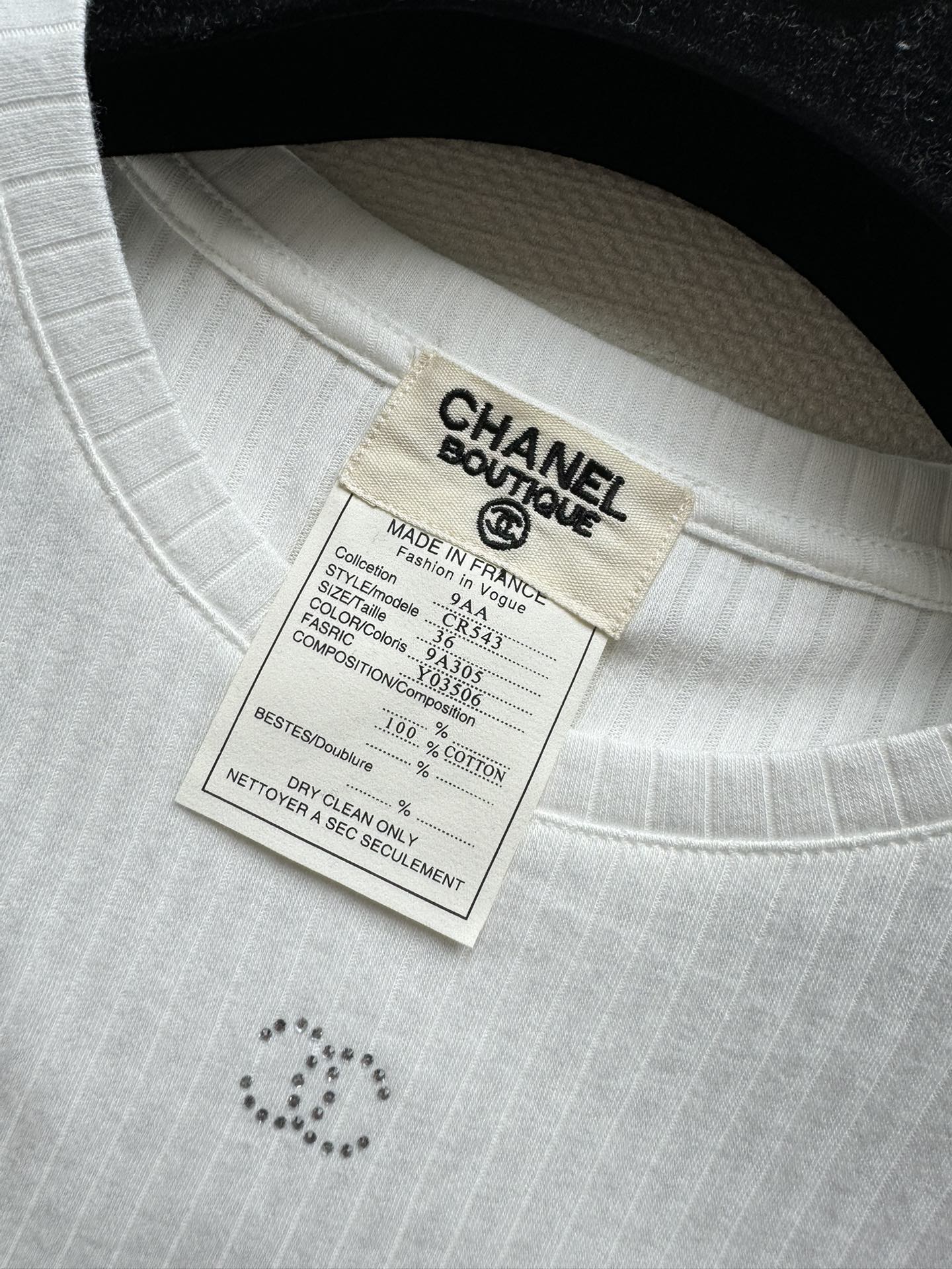 CC Neck Short-sleeve top White in Cotton 387729
