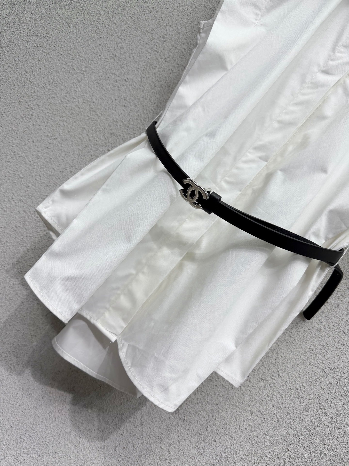 CC Fitted Shirt with Belt in Cotton 388485