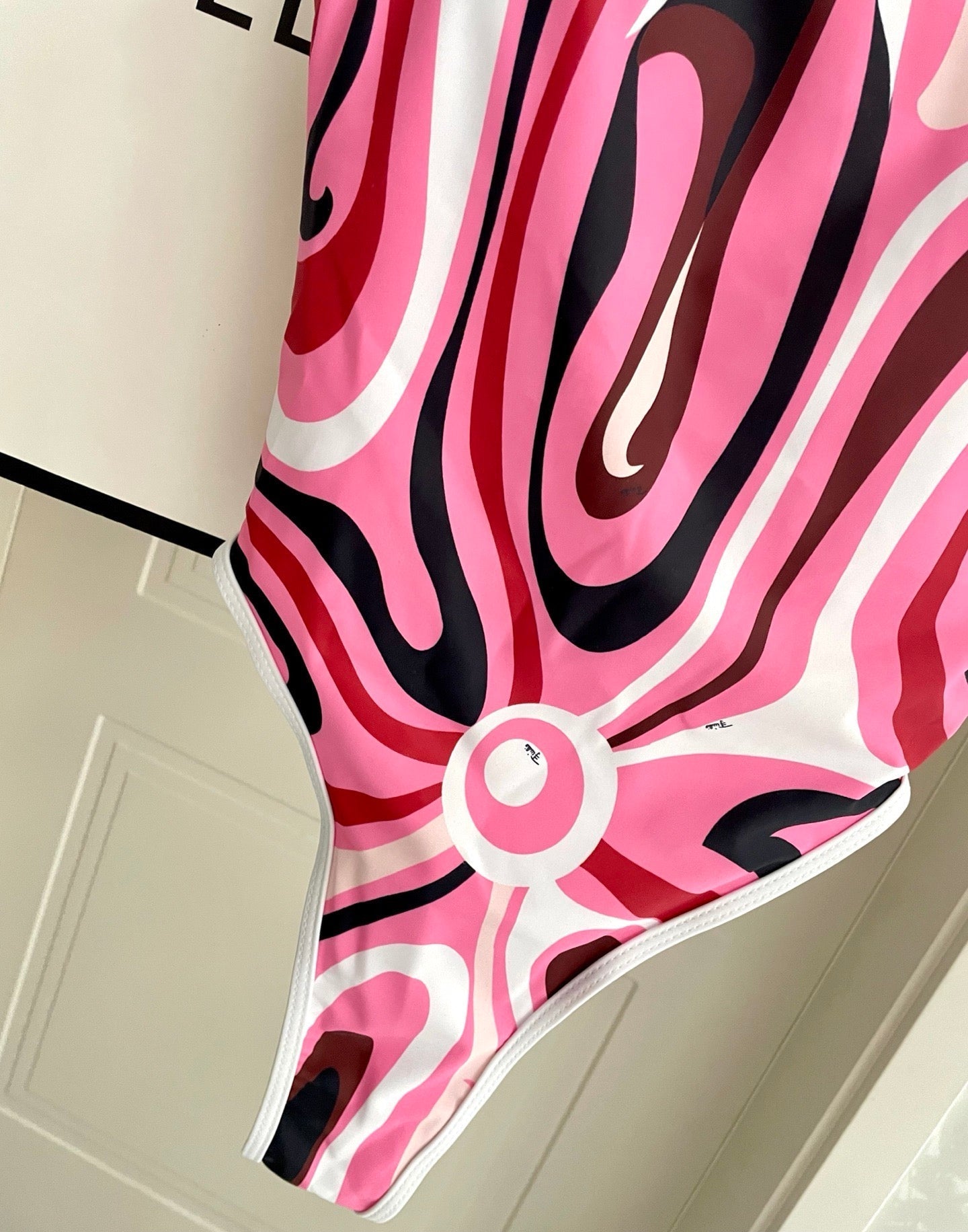Pucci Printed One-Piece Pink Swimsuit Cotton Blend 149644