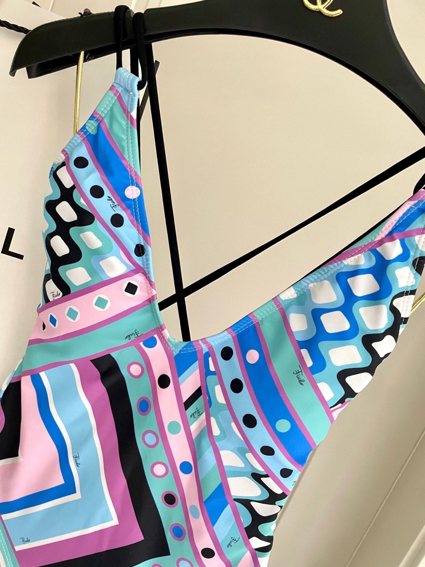 Pucci One-Piece Swimsuit Cotton Blend 882391