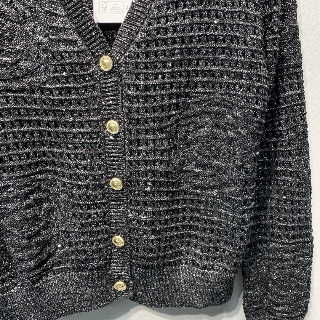 CC Floral Crochet Cardigan Cotton Blend 411503