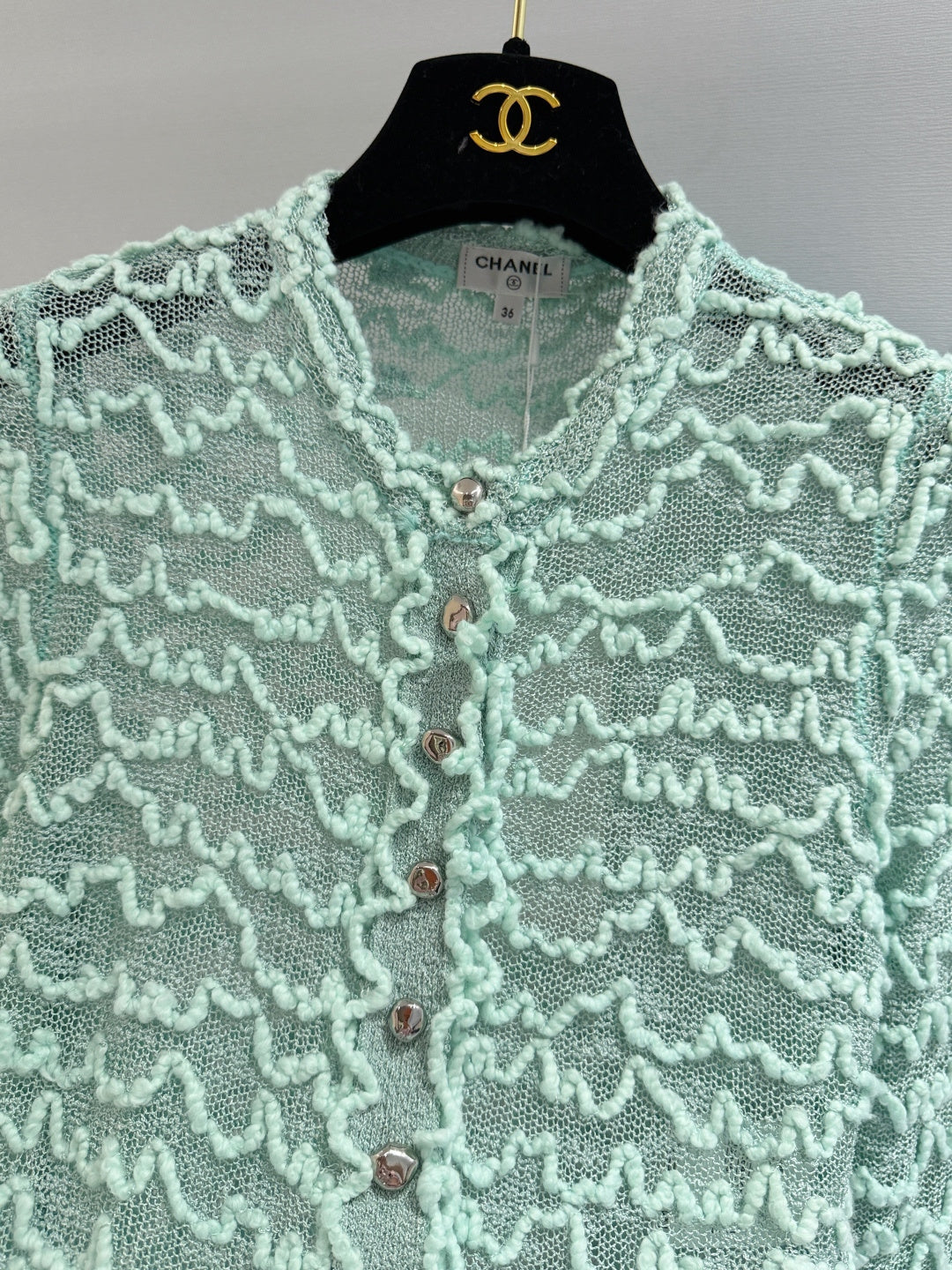 CC Métiers d'Art 2026 Sheer Cardigan Silk 750204