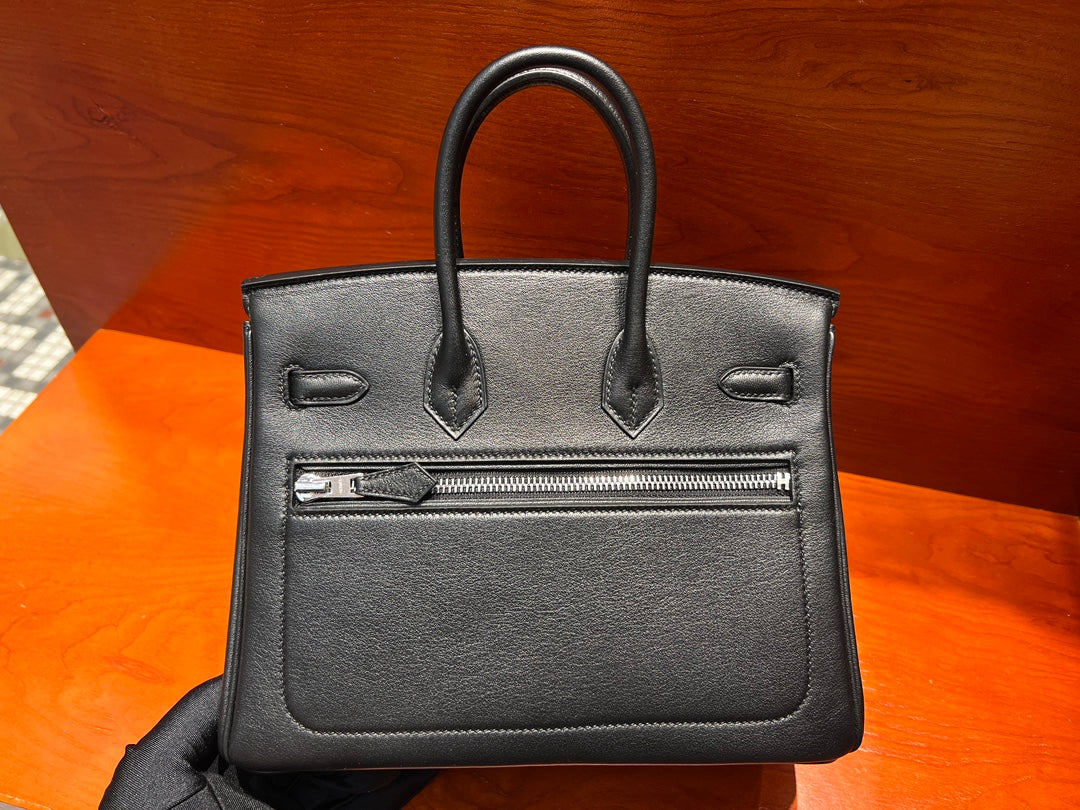 HM Limited Edition Birkin Rock 25cm Handbag Black Evergrain