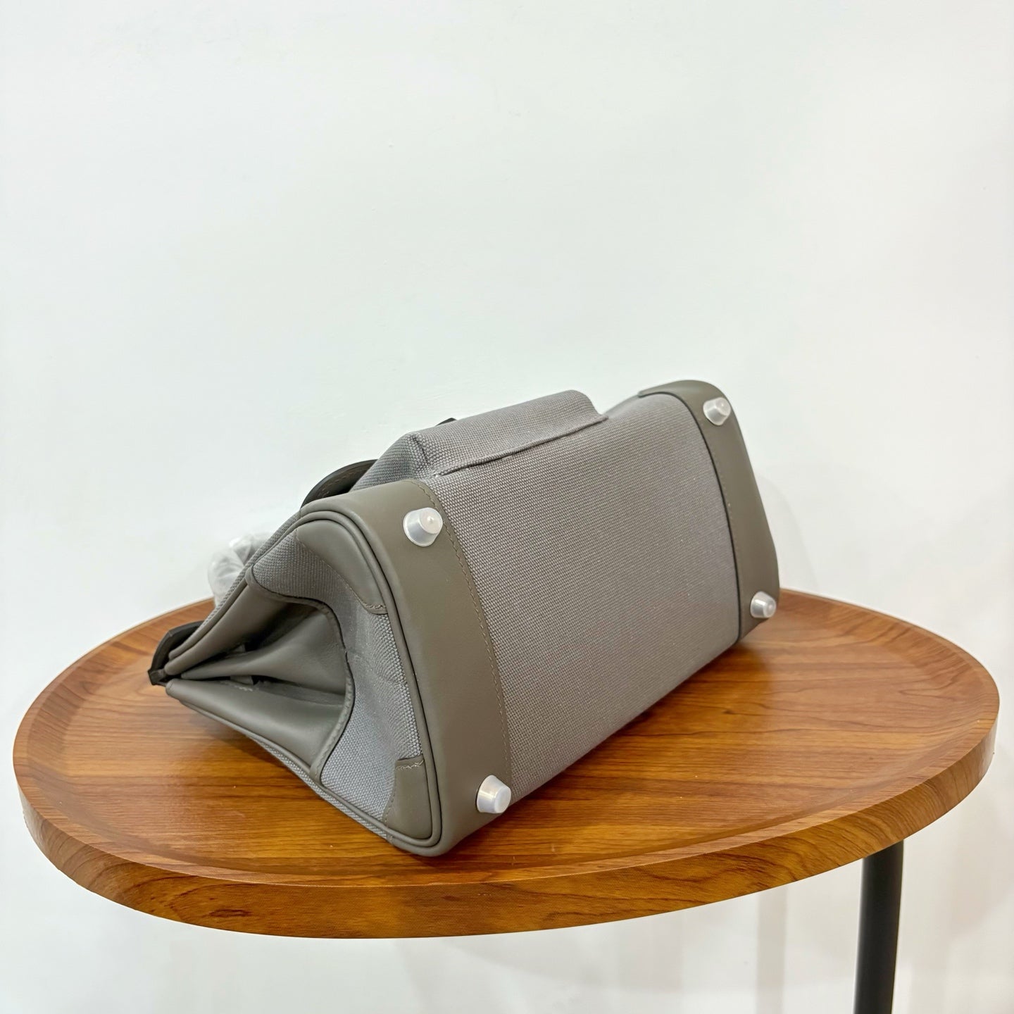 HM Birkin Cargo 25CM Handbag Grey Swift Canvas