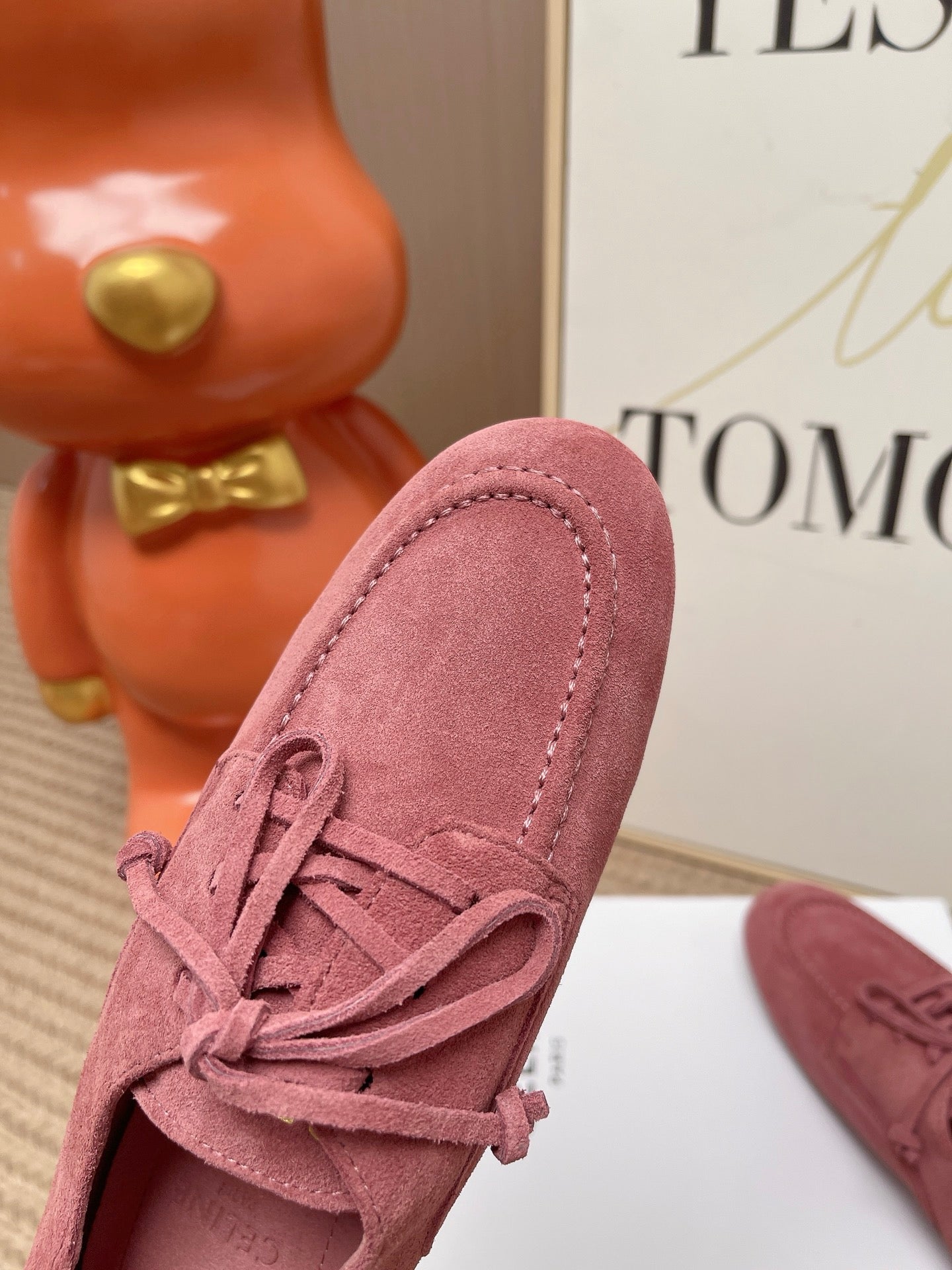 CE Adam Lace-Up Sneakers Dark Pink Suede Calfskin 951086