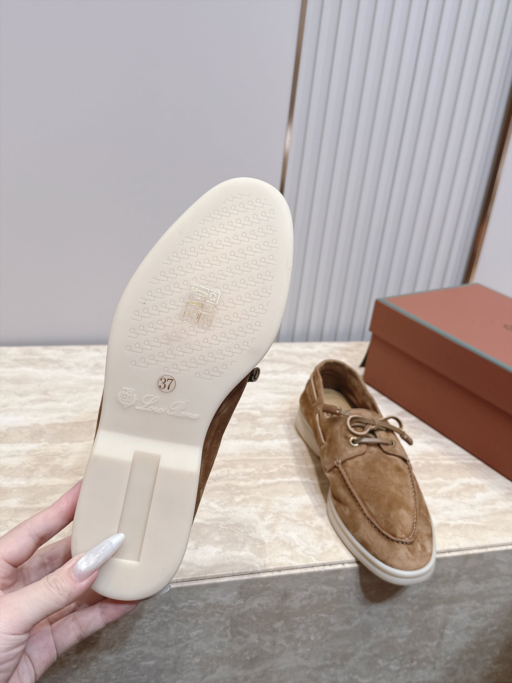 LP Sea-Sail Walk Boat Shoes Beige Suede 954500
