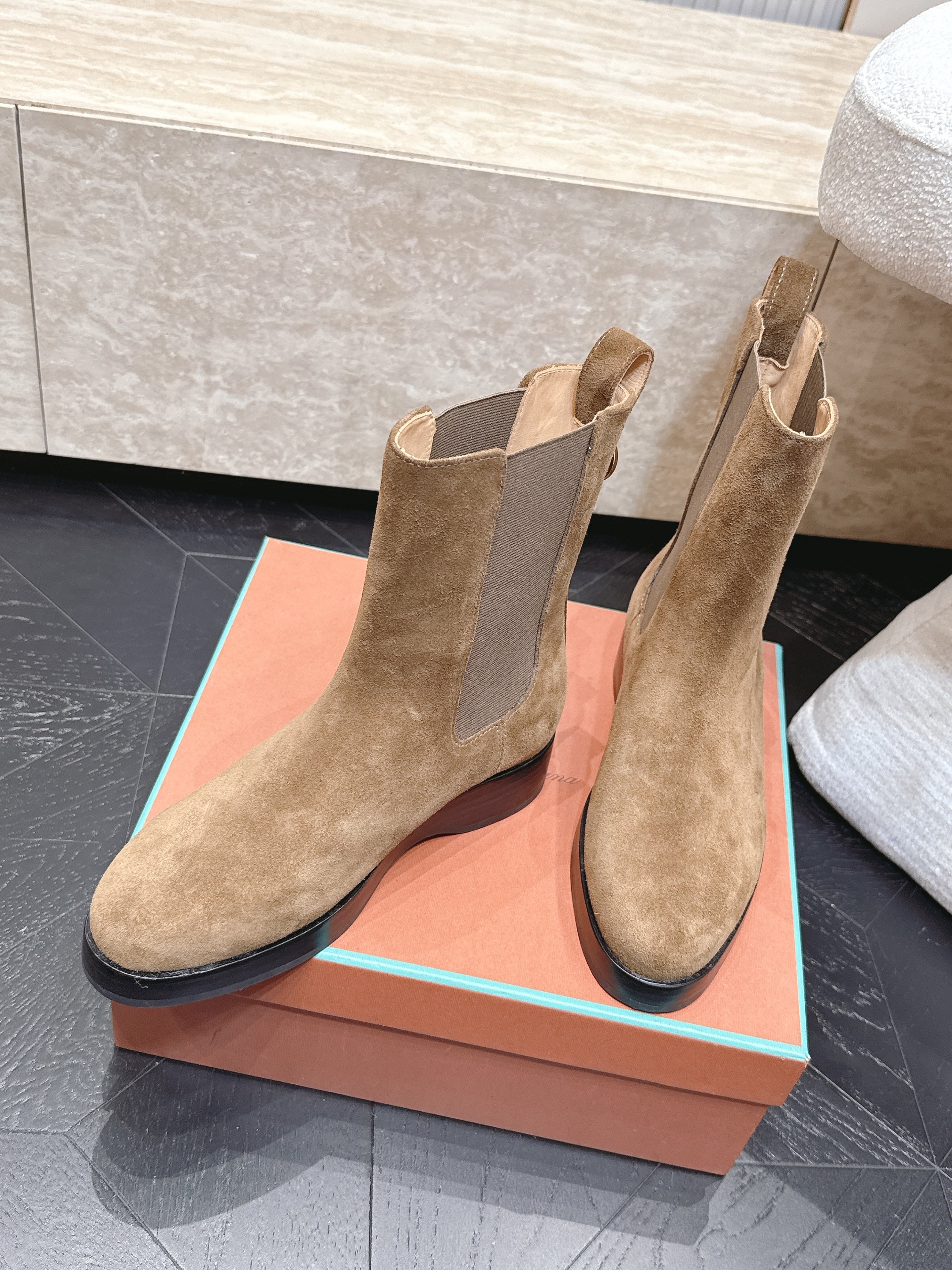 LP Chelsea Boots 3.5CM Light Brown Suede 954489