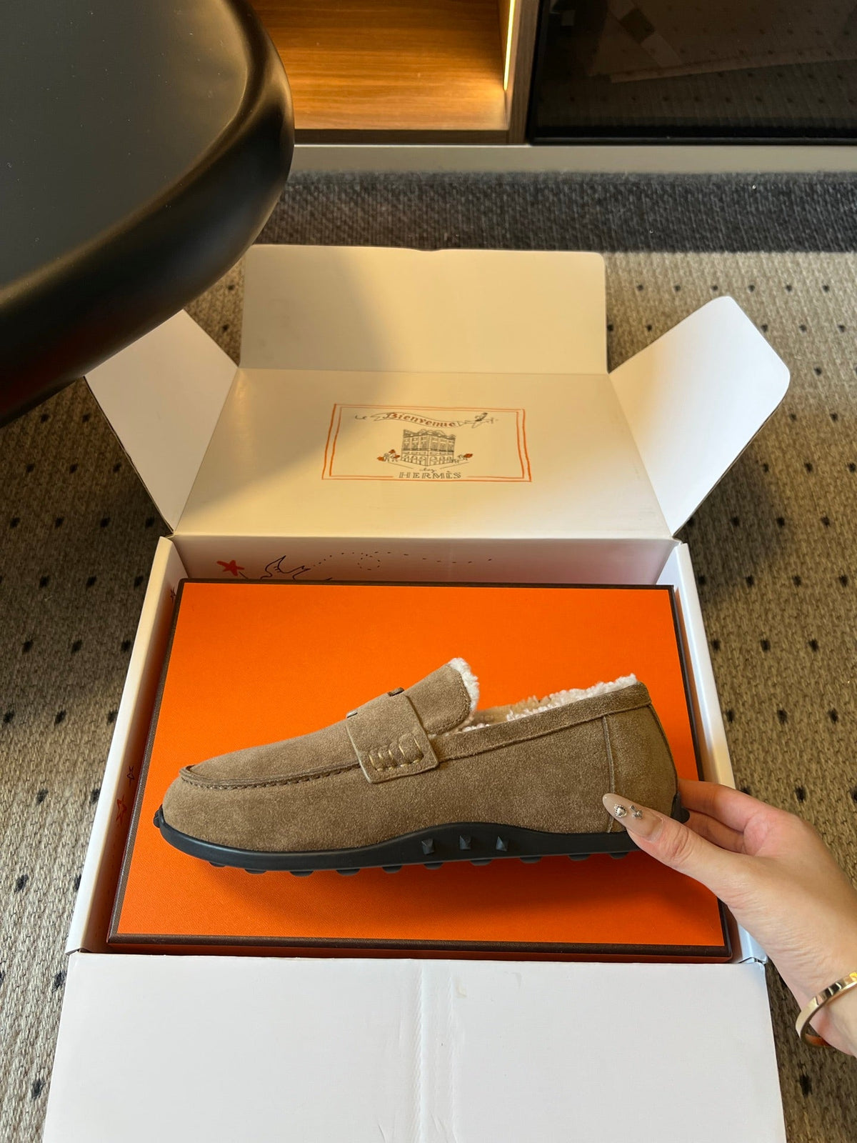 HM 26S Destin Loafers Greyish Beige Suede