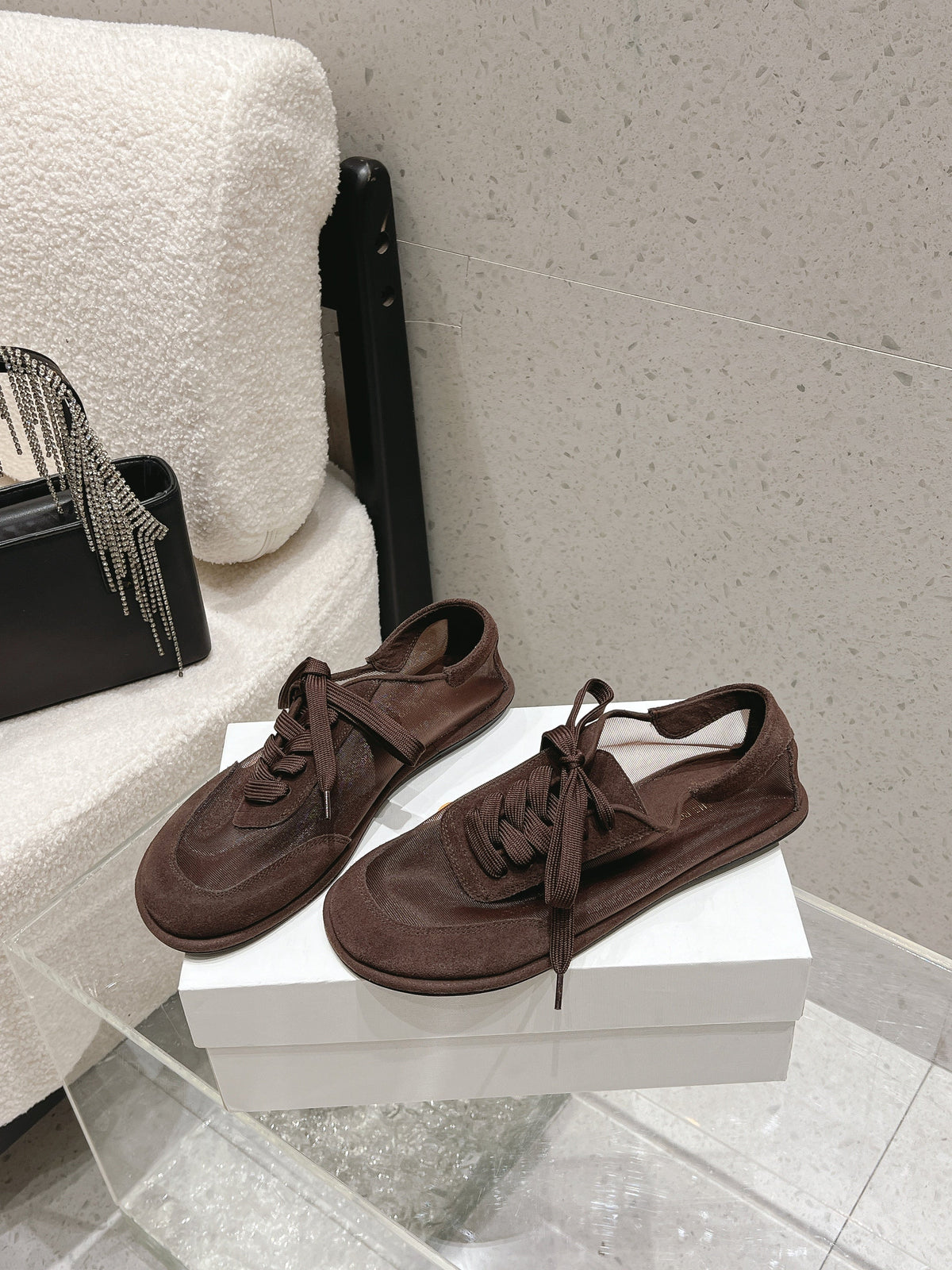 TR Clement Sneakers Medium Calfskin Suede Mesh 178910