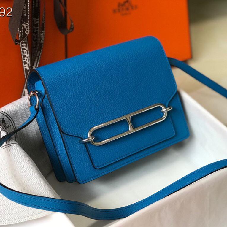 HM SAC ROULIS 19 COBALT TOGO LEATHER