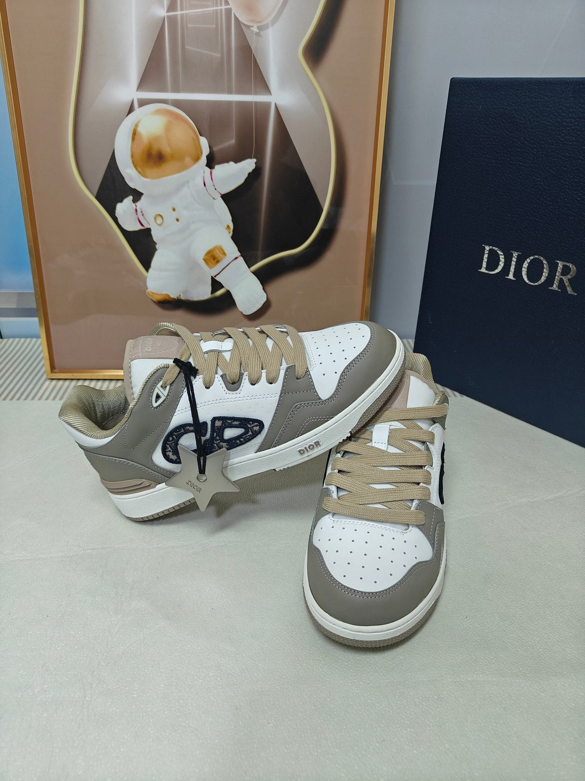 CD 26s Low Top Sneaker White Light Olive Brown Calfskin 528149