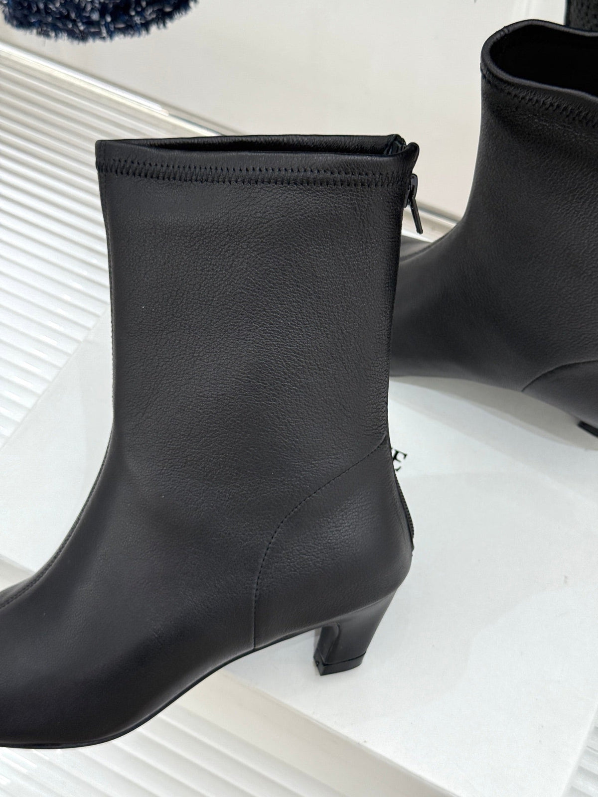 Khaite 26s Arizona Booties 4cm Black Leather 175076