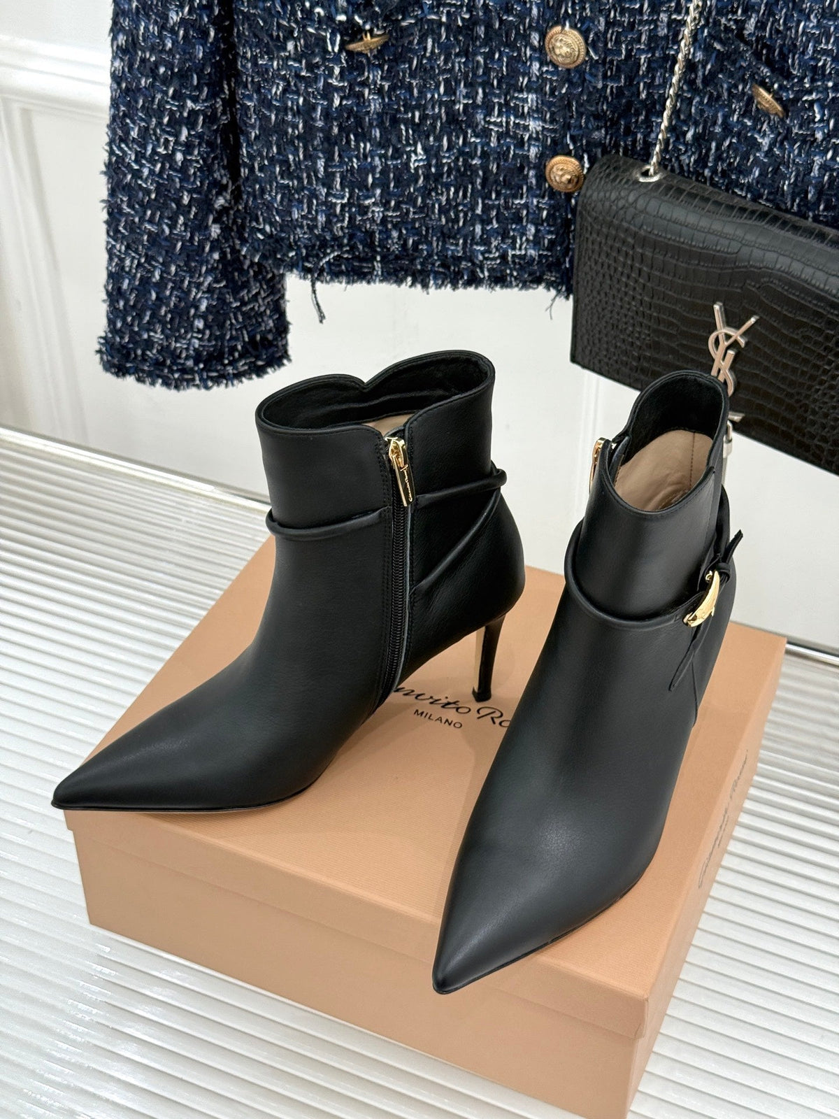 GR 26s Jungle Mamba Booties 8cm Black Leather 175081