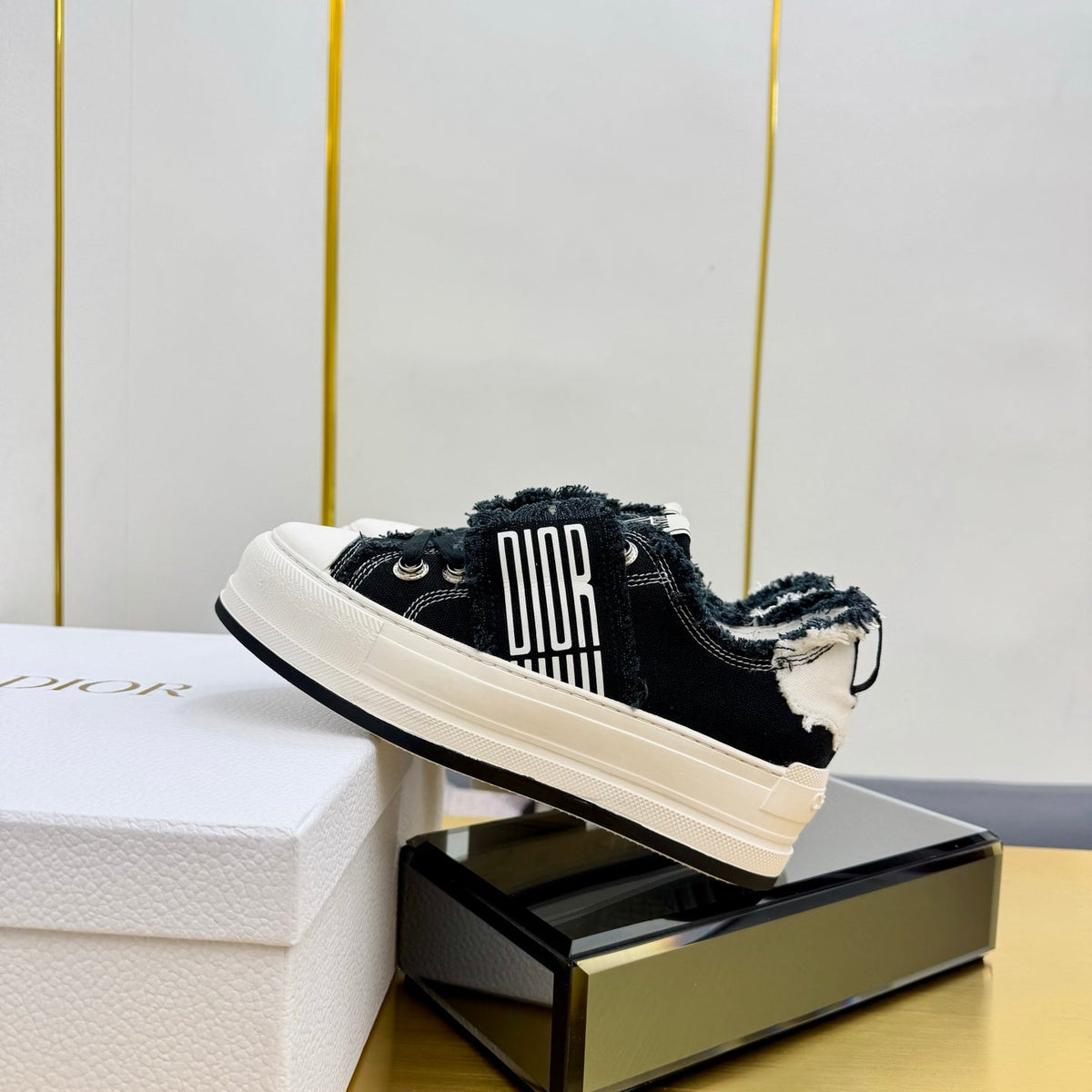 CD 26s Platform Sneaker 50mm Black Canvas 472915