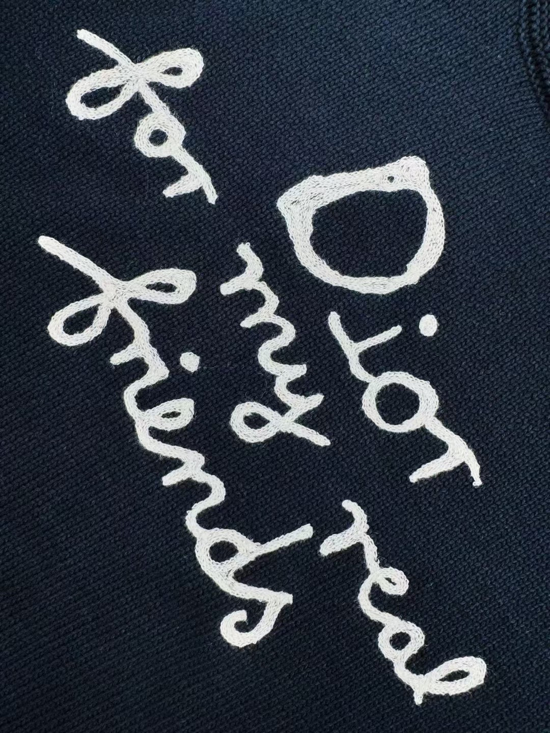 Dior 26s Crewneck Sweater Navy Blue For My Real Friends Men