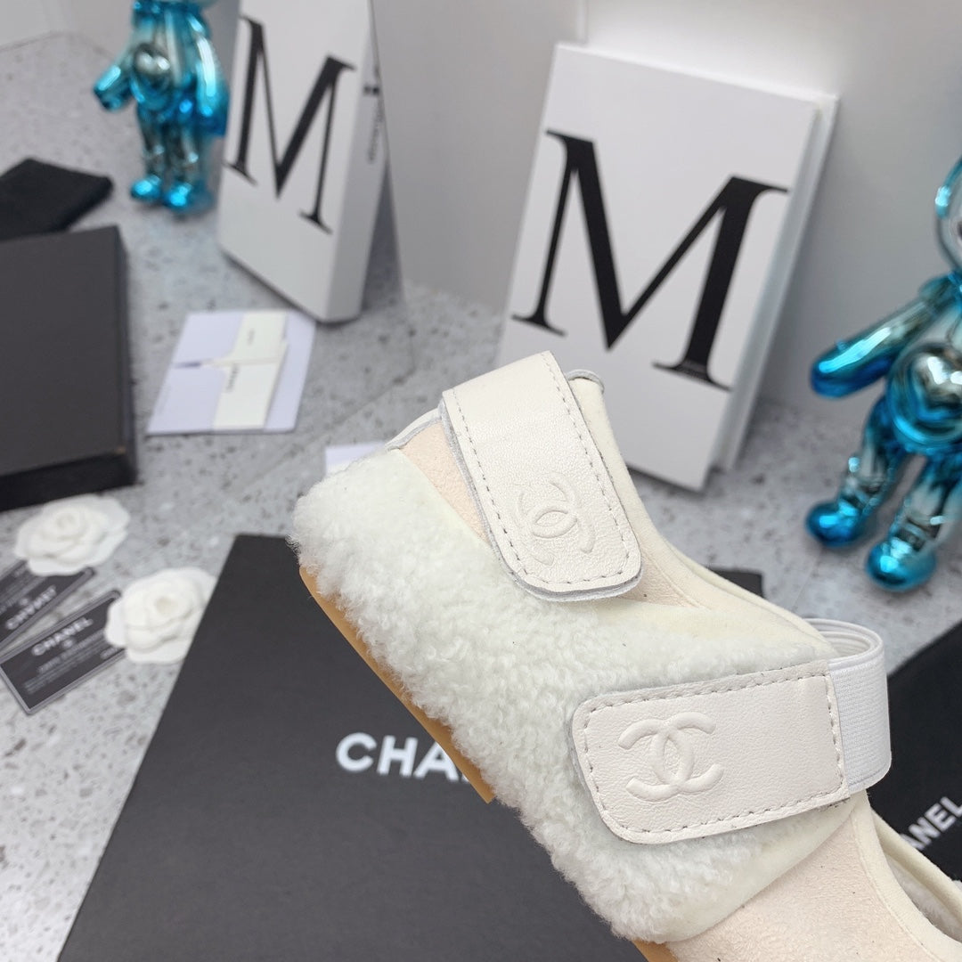 CC 26FW Shearling Mary Jane Flats Lamb Shearling 162234