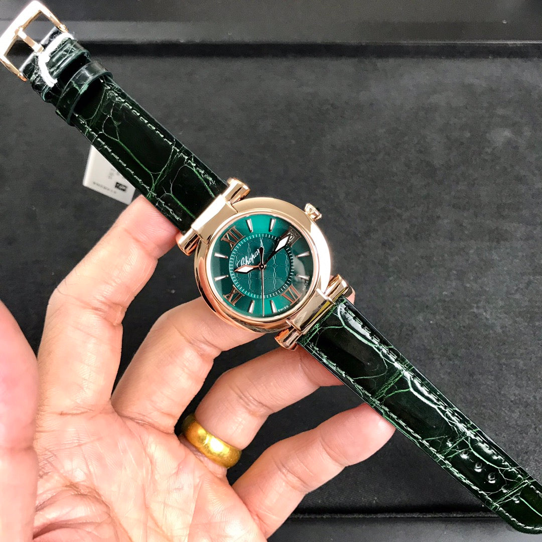 Impepiale 36mm Pink Gold Dark Green Dial