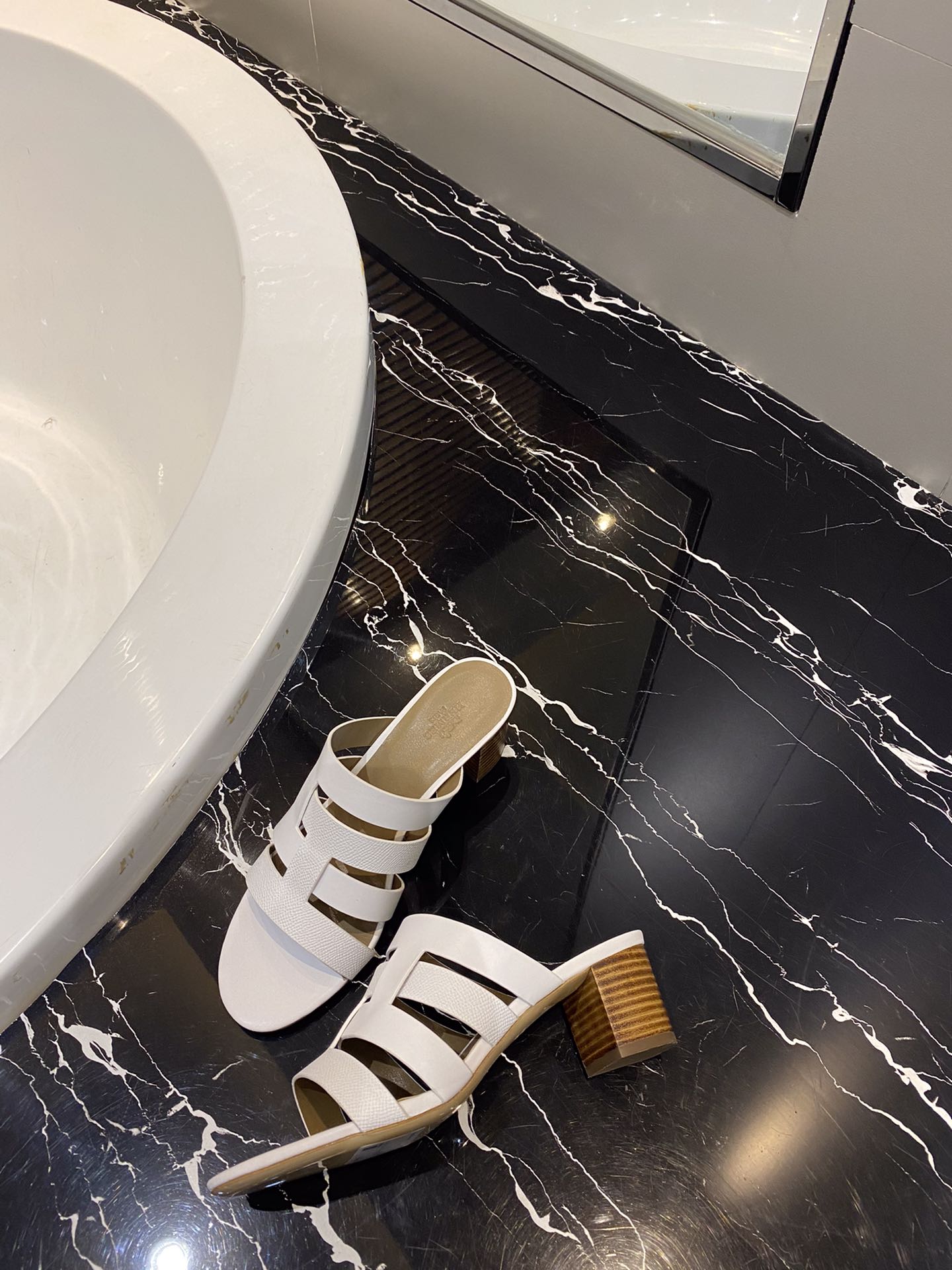 HM Amica Sandals 50mm White Sheepskin 546227