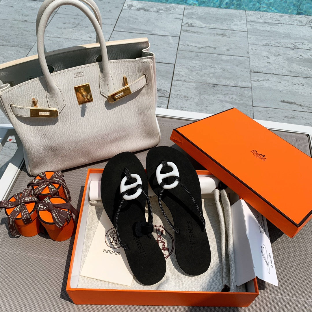 HM Kala Nera Slippers Black Cowhide 546338