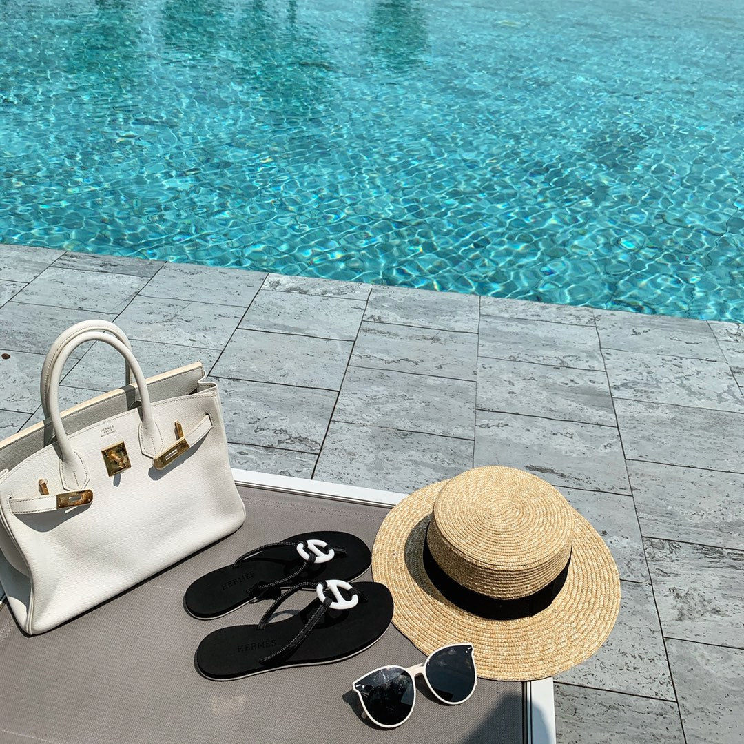 HM Kala Nera Slippers Black Cowhide 546338