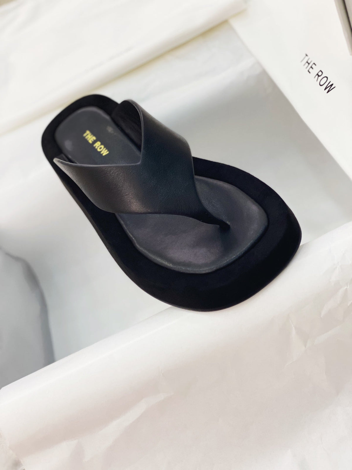 The Row 26s Ginza Sandals Black Smooth Leather 156123