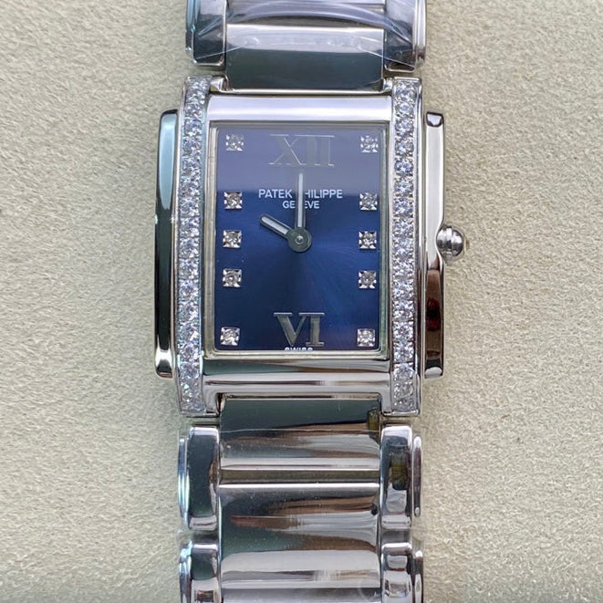 PATEK Twenty-Four 25.5mm Silver Blue Dial