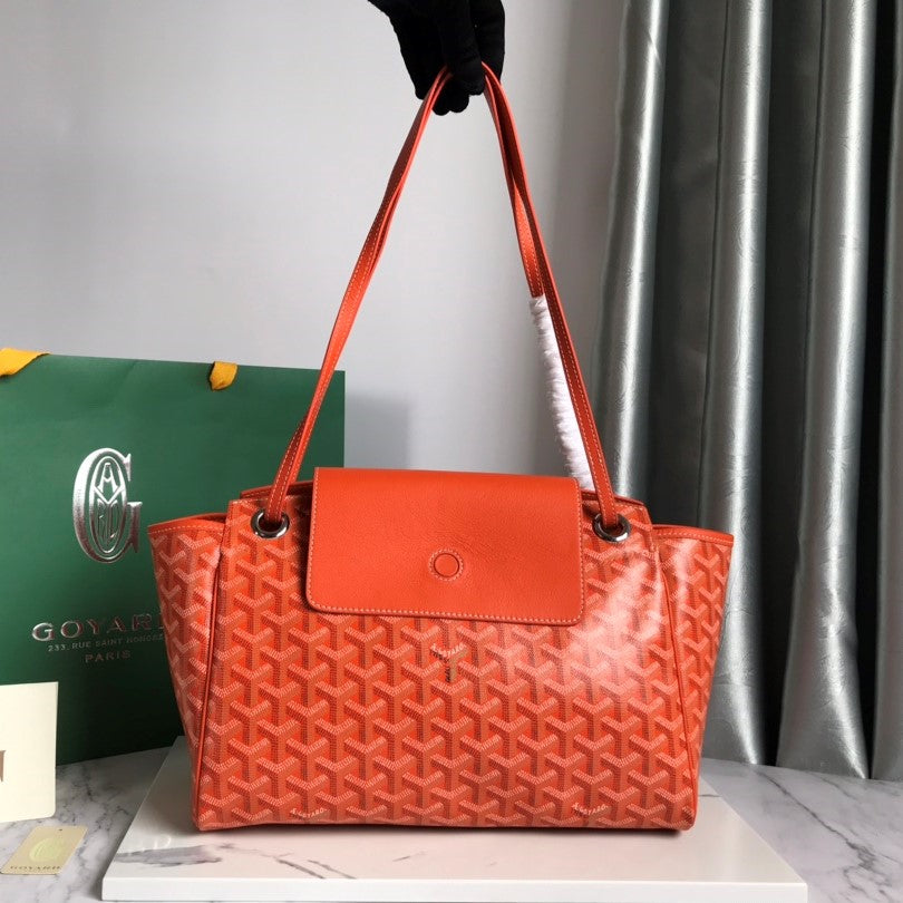 Goyard Rouette Souple Bag 31cm Orange Canvas & Calfskin