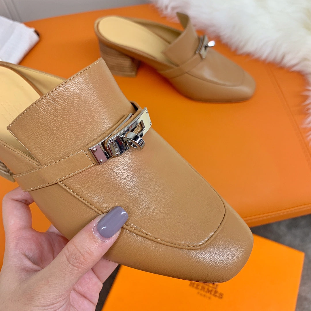 HM Blossom Mule 65mm Caramel Sheepskin  546304